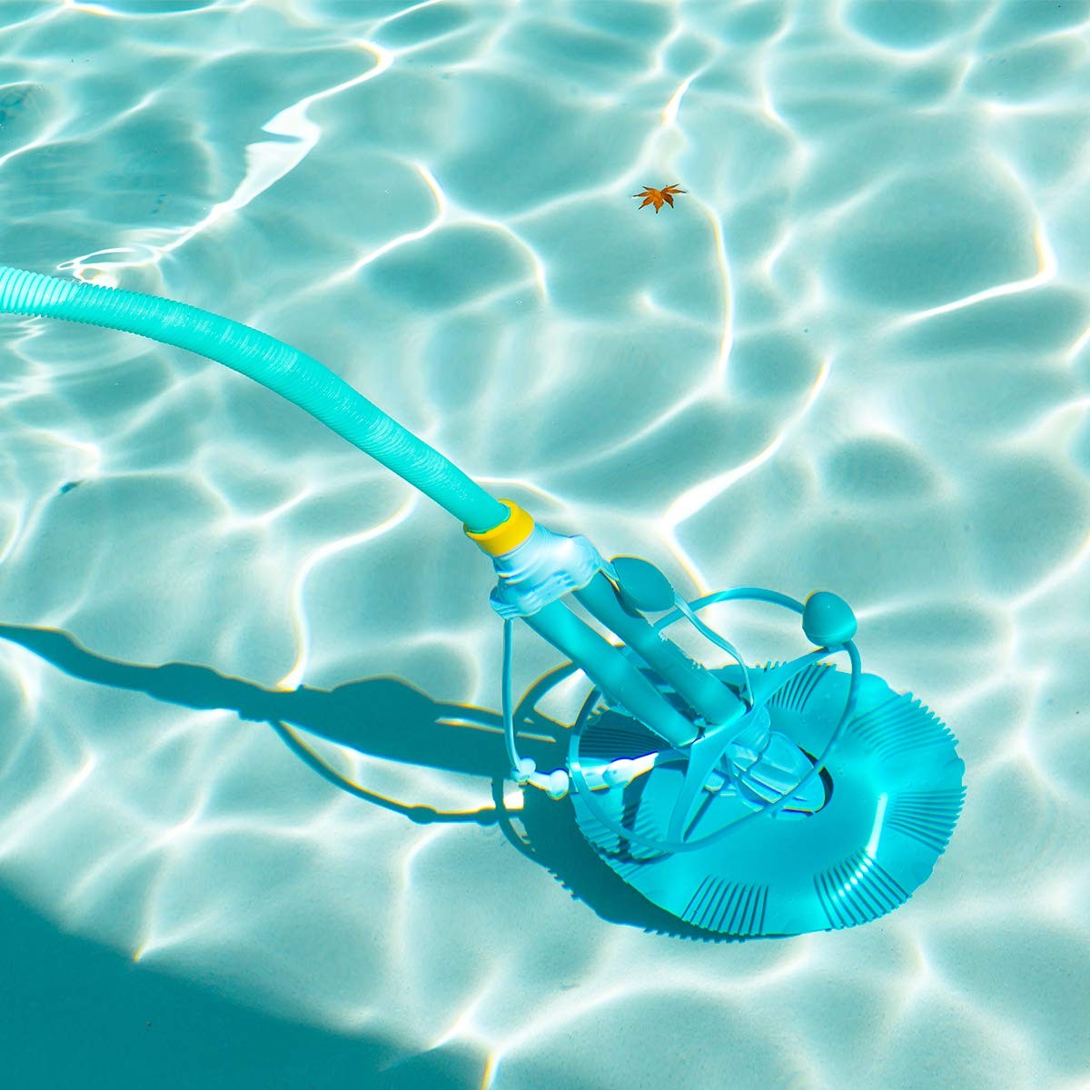 Automatic Blue Pool Vacuum with 10 Hoses for 30ft Pool Cleaning