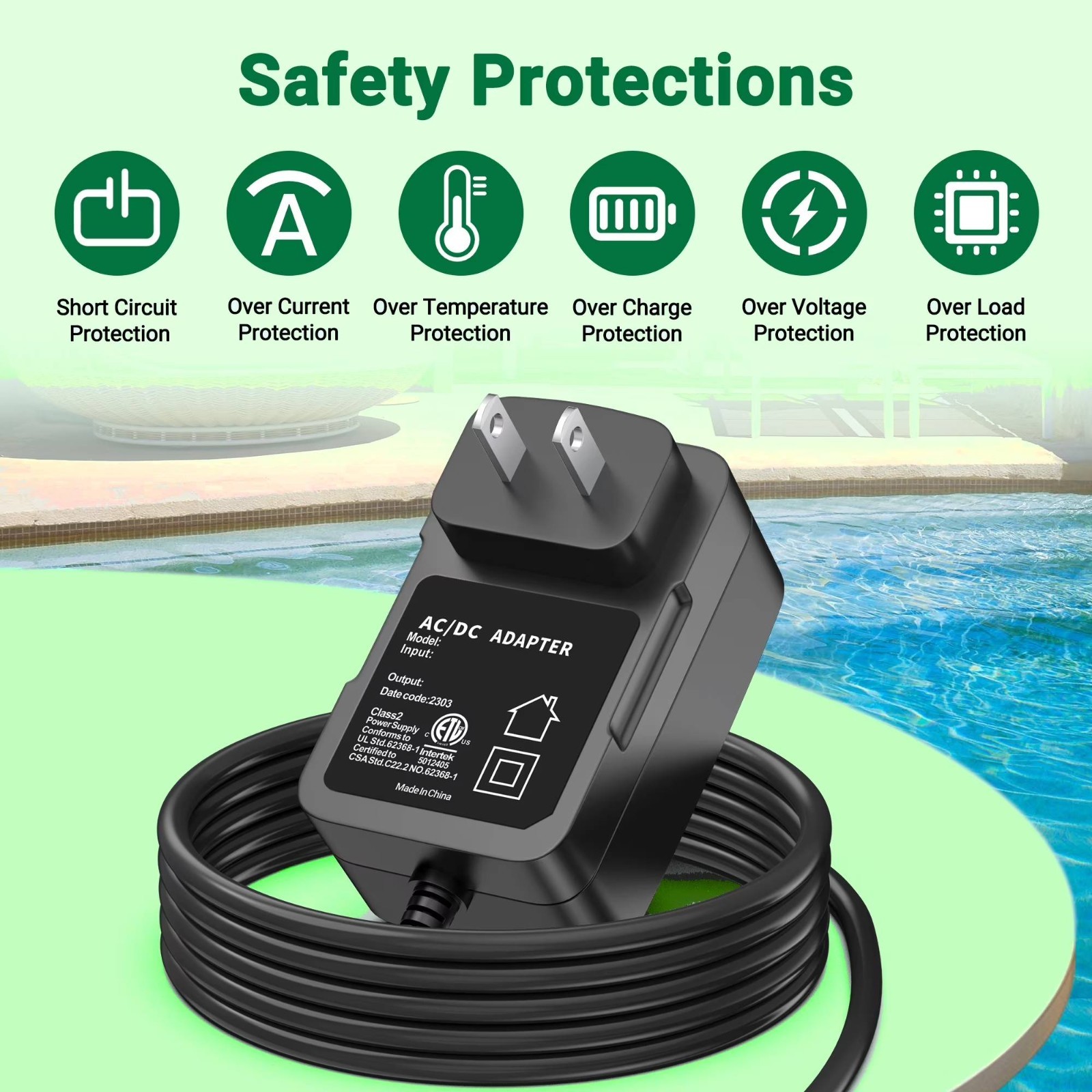 12.6V Charger Fits for Summer Waves P56000024 Cordless Pool Vacuum Cleaner