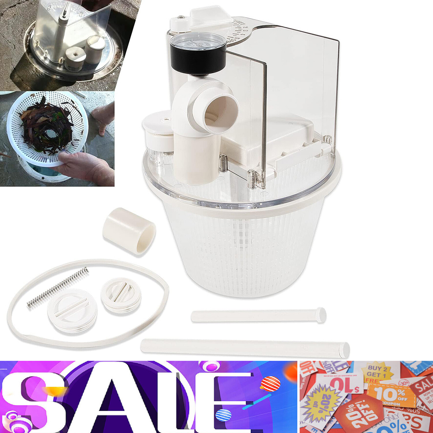 R211100 Vac-Mate Pool Cleaner Dispenser Box for Pentair Skimmer Complete