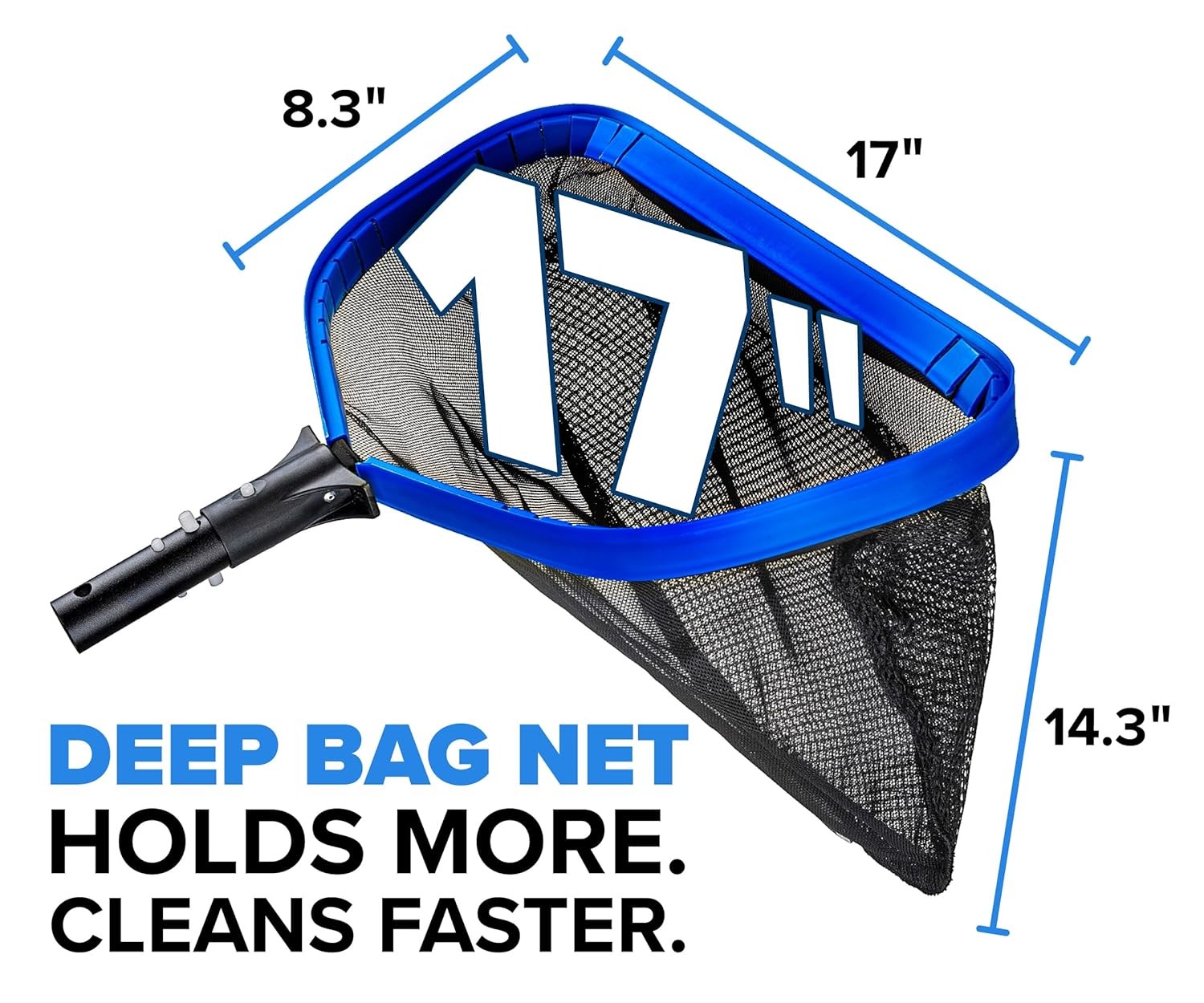 Pool Leaf Net Aluminum Frame Deep Bag Skimmer Inground Above Ground Swimming