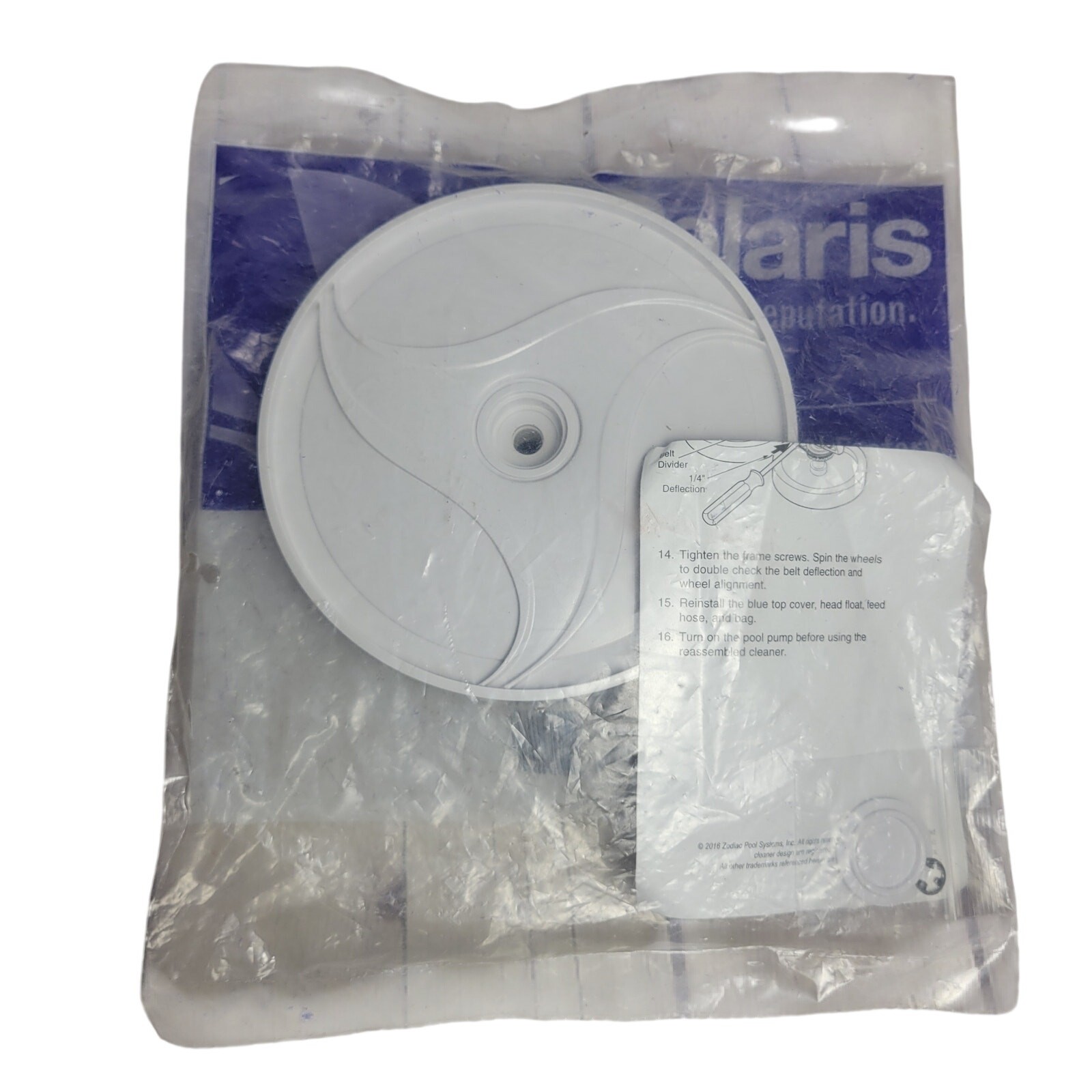 Polaris 9-100-1008 Double Sided Wheel Replacement, White Genuine OEM Part NEW
