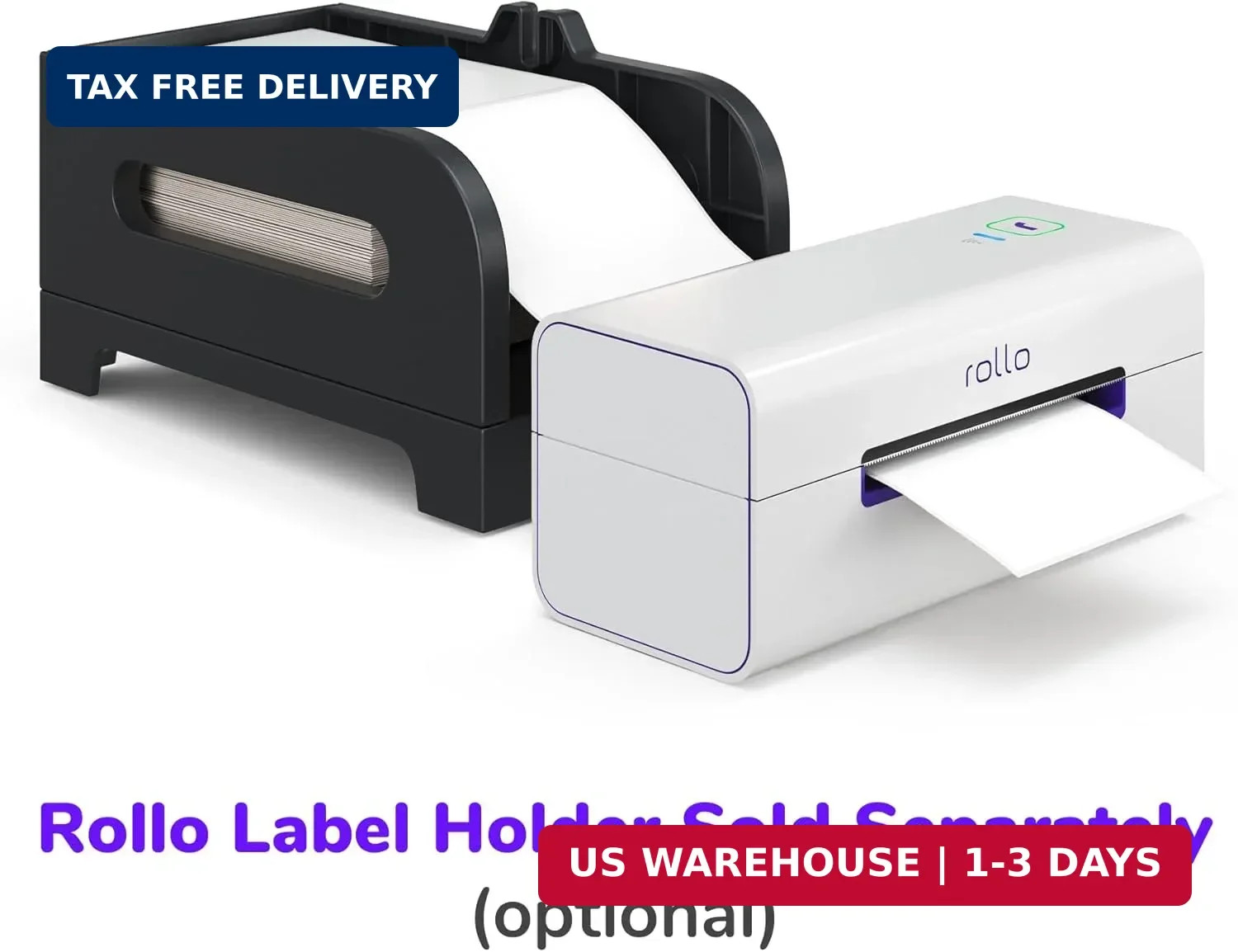 Rollo Direct Thermal Shipping Labels – Pack of 500 4×6 Thermal Labels Fanfold –