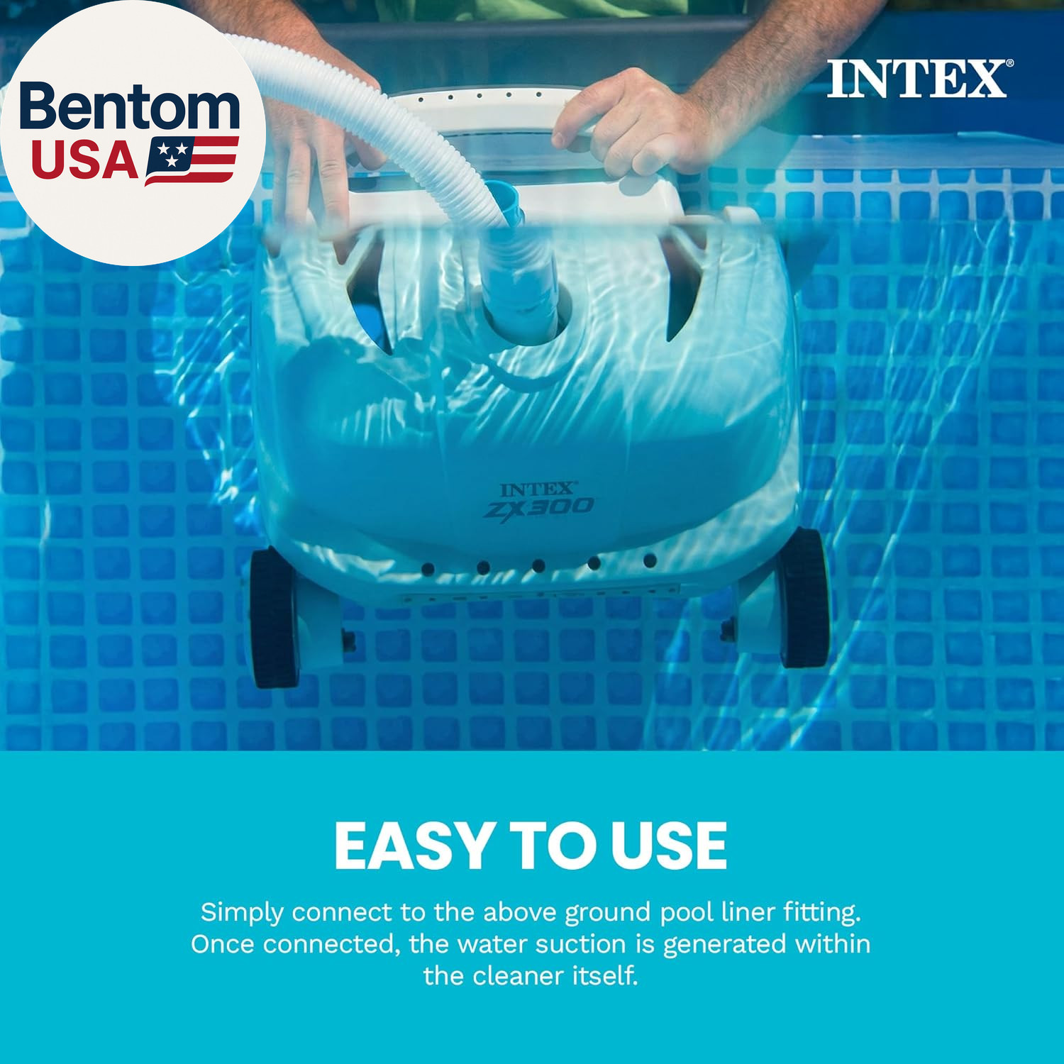 Deluxe Pressure-Side above Ground Automatic Pool Cleaner Vacuum – for Bigger Poo
