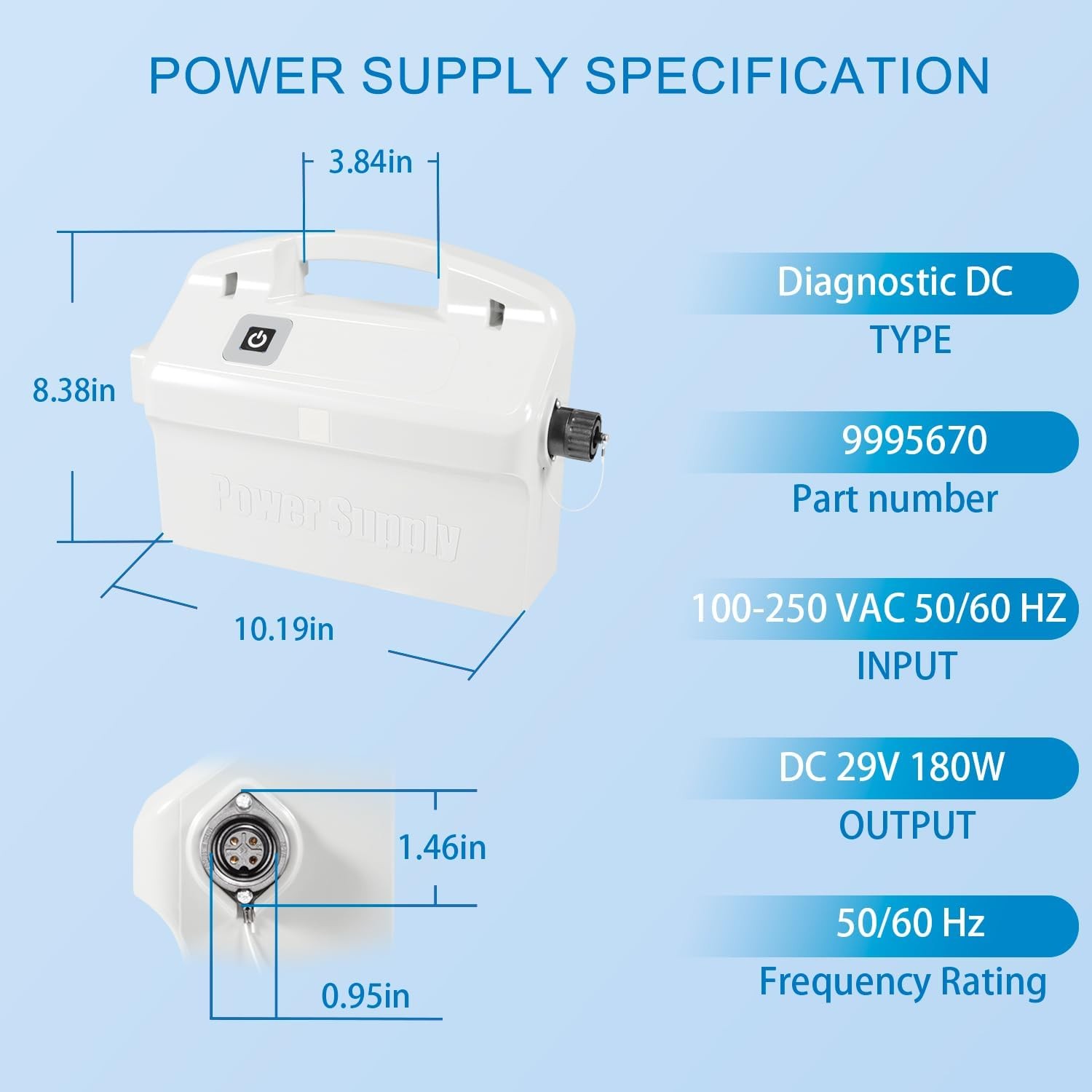 9995670-US-ASSY Power Supply Replacement For Maytronics Dolphin with 5898412LF