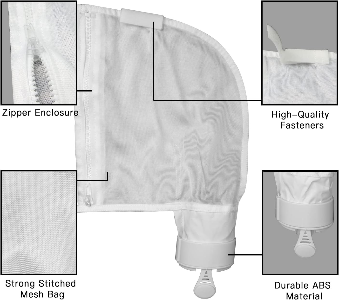 3 Pack Pool Cleaner Filter Bags For Polaris 280 480 Zipper Mesh Replacement Bag