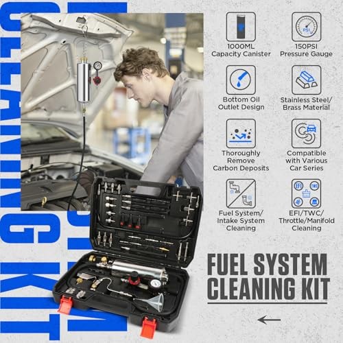 Fuel Injector Cleaner Kit, Automotive Fuel System Cleaning Kit, 1000ML Non