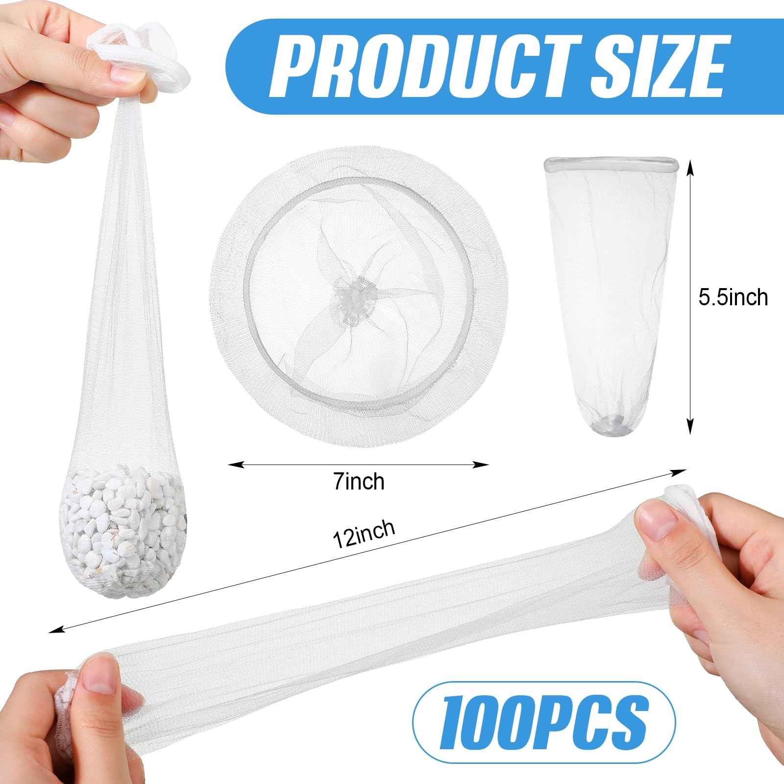 100 Pcs Pool Skimmer Socks Pool Filter Socks Pool Socks for Skimmer Basket Ingro