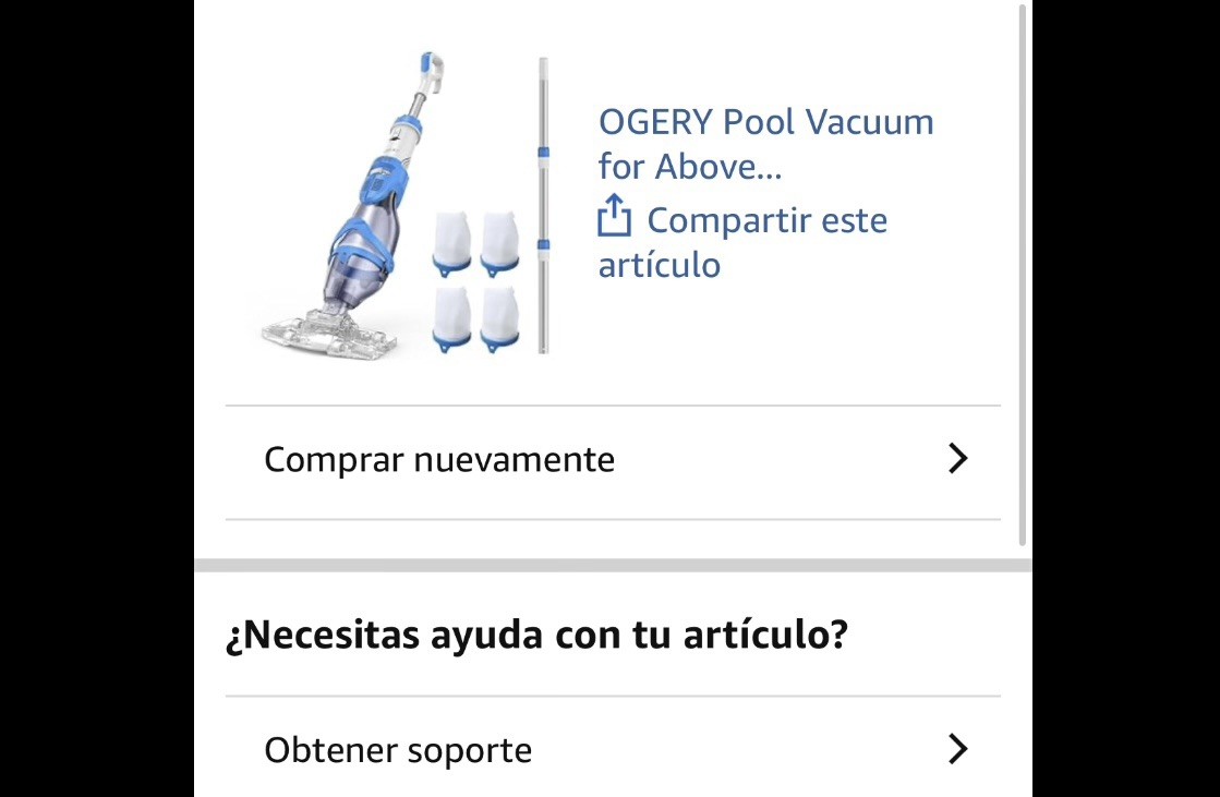 OGERY Portable Rechargeable Pool Vacuum 60 Min w/ Telescopic Pole