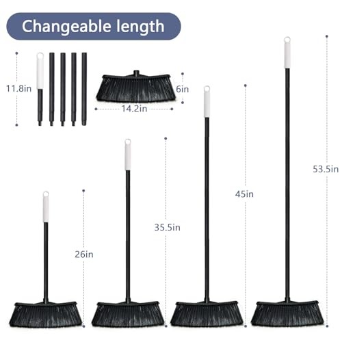 Outdoor Broom for Cleaning Floor – Outside Brooms, Heavy Duty Outdoor Broom