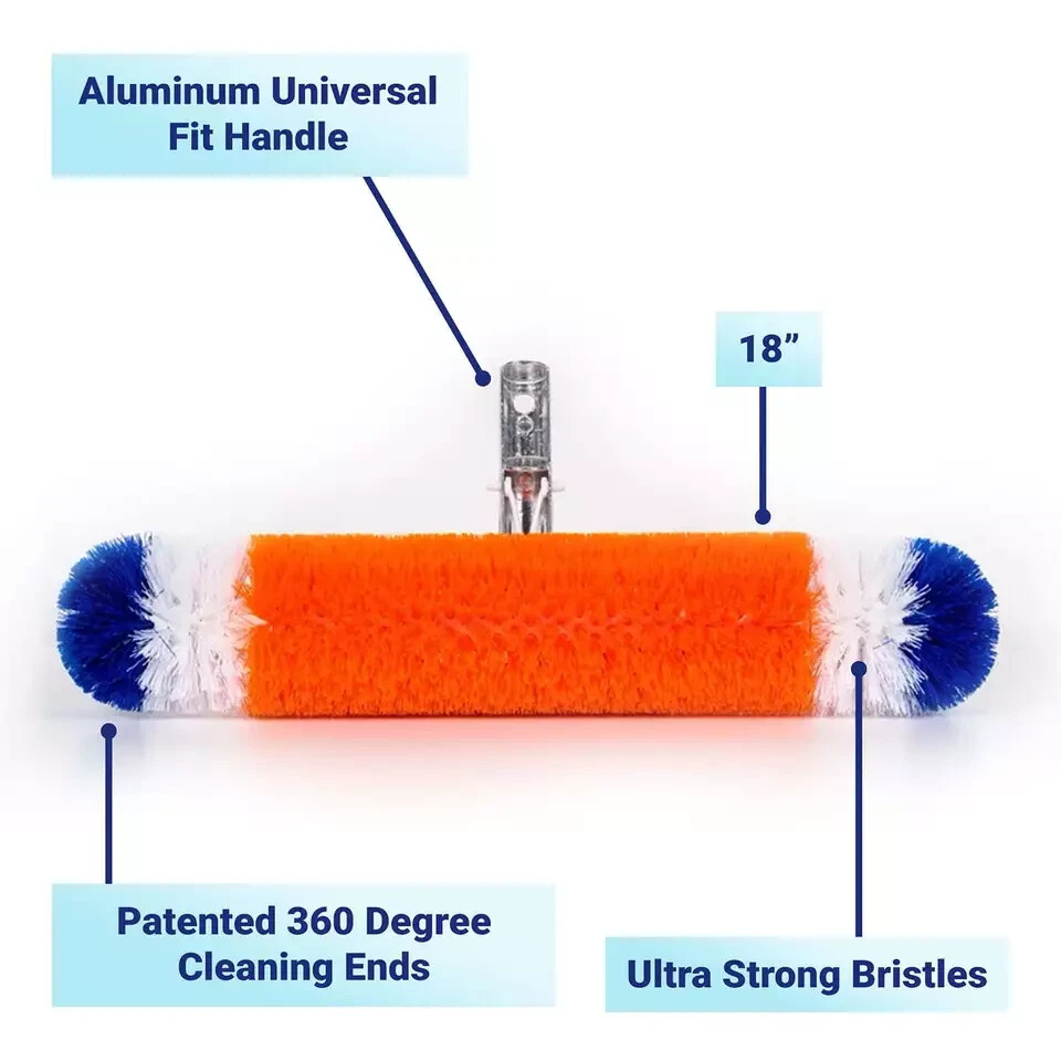 Torrent 18&Prime; 360 Degree Brush Around Swimming Pool Cleaning Brush Accessory