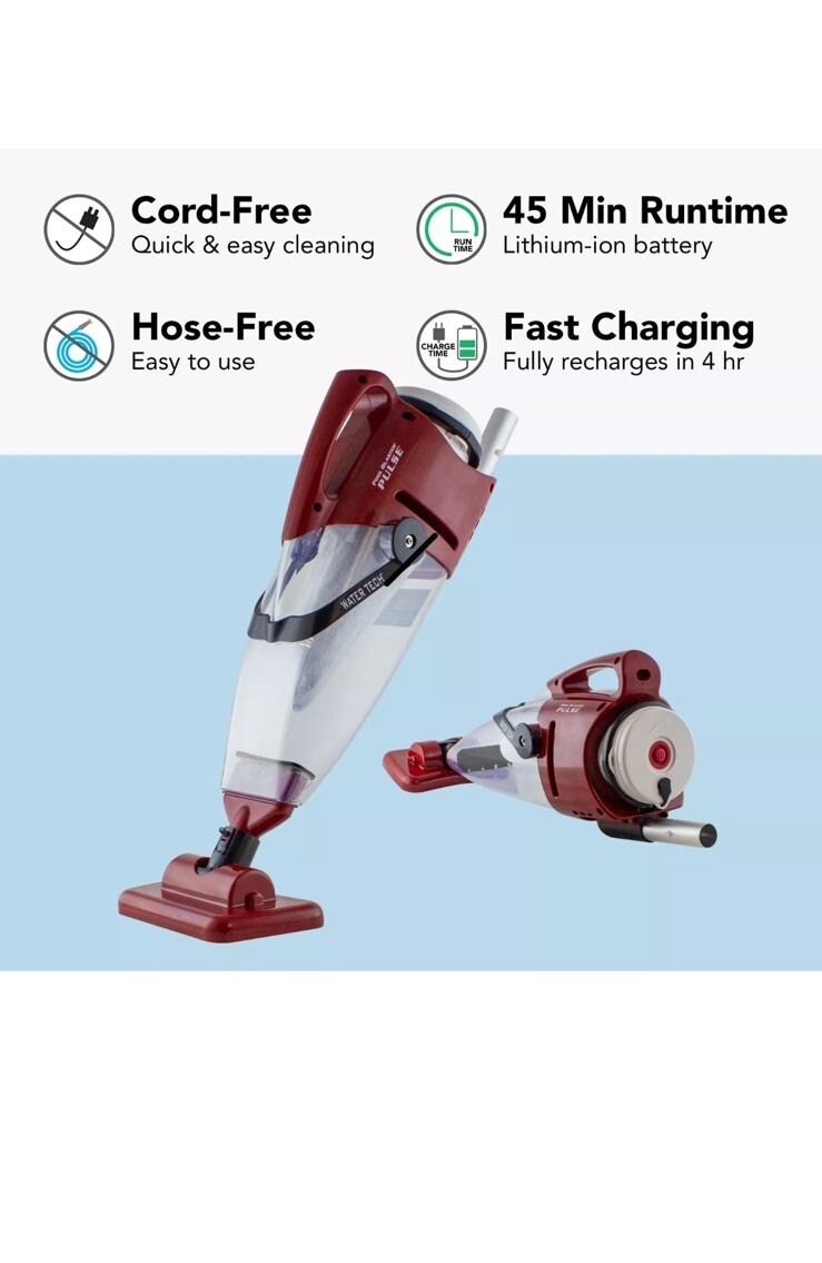 POOL BLASTER Pulse Cordless Pool Vacuum w/Pole Set – Large Debris Capacity & …