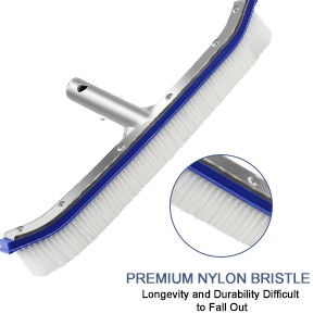 Swimming Pool Brush for Cleaning Pool Walls, Tiles & Floors, Heavy Duty Aluminum