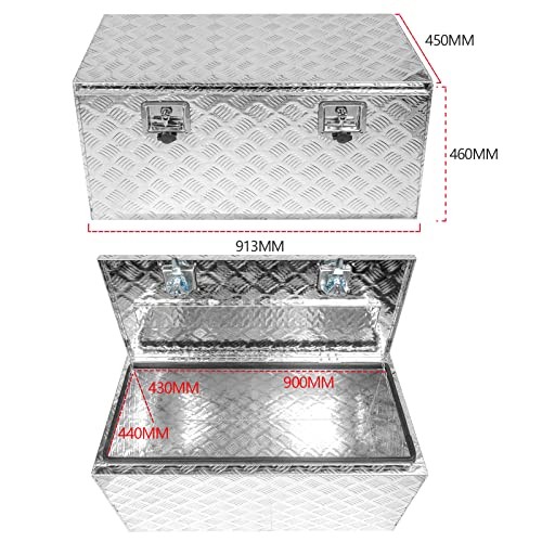 36&Prime; x 18&Prime; x 18&Prime; Truck Tool Box Pickup Truck Bed Toolbox Heavy 36*18*18 Silver