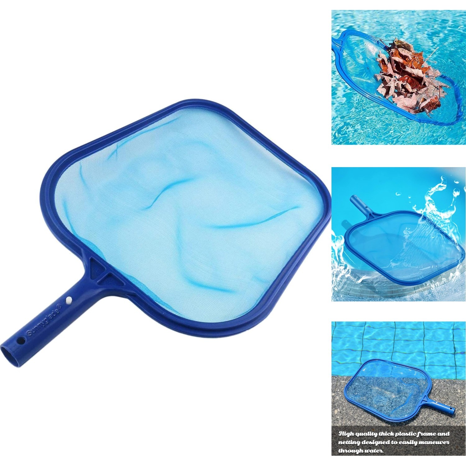 Pro-Level Pool Skimmer Net 17.5×11.8in – Efficient Debris Cleanup for Homeowners