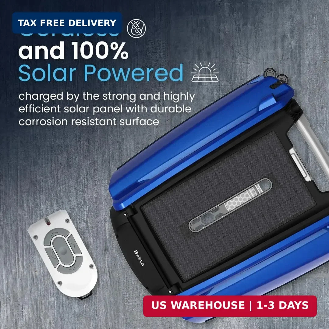 Betta SE Solar Powered Automatic Robotic Pool Surface Skimmer Cleaner with 24/7