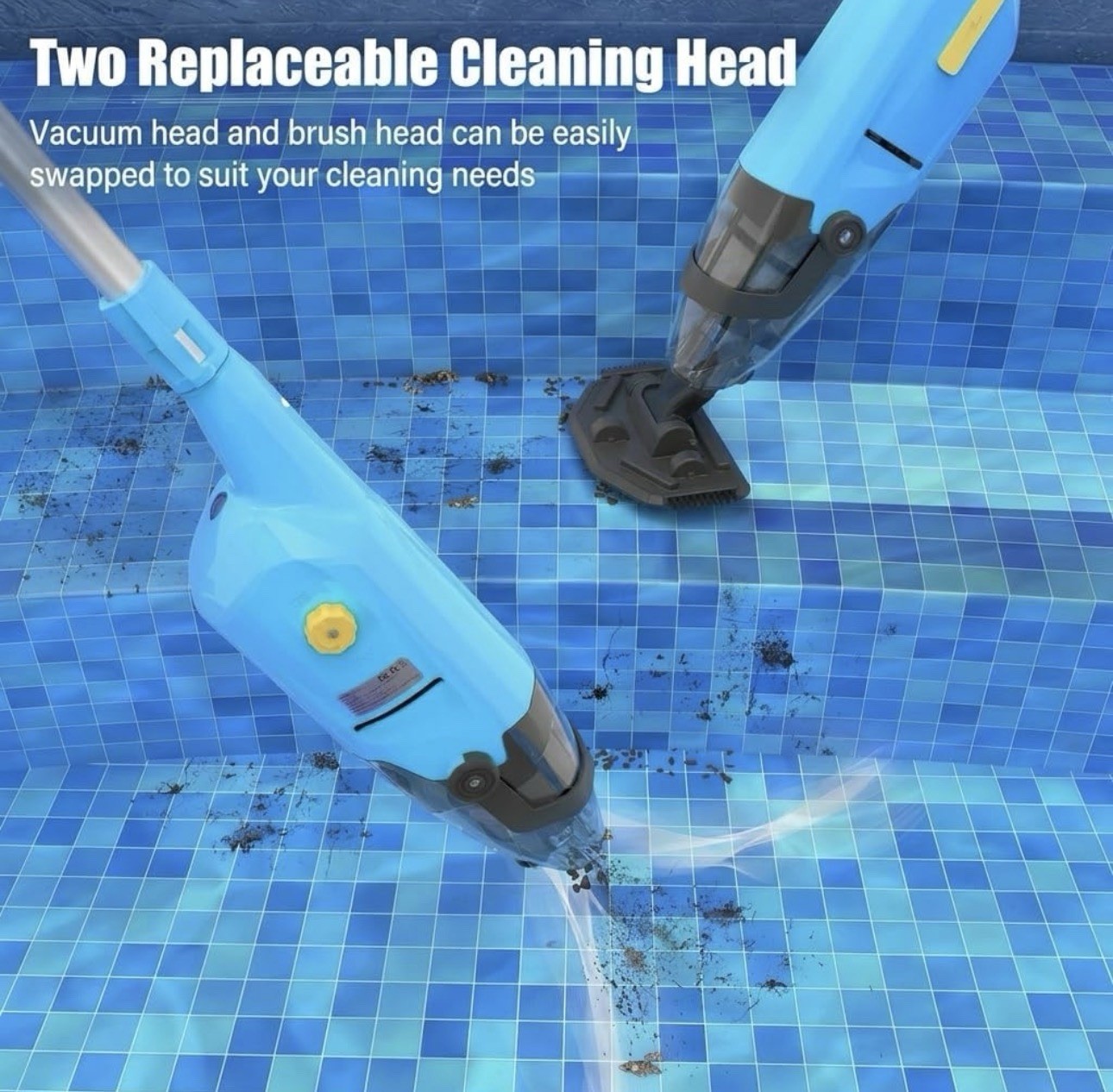 Cordless Pool Vacuum for Above Ground Pool Handheld Pool Cleaner Rechargeable