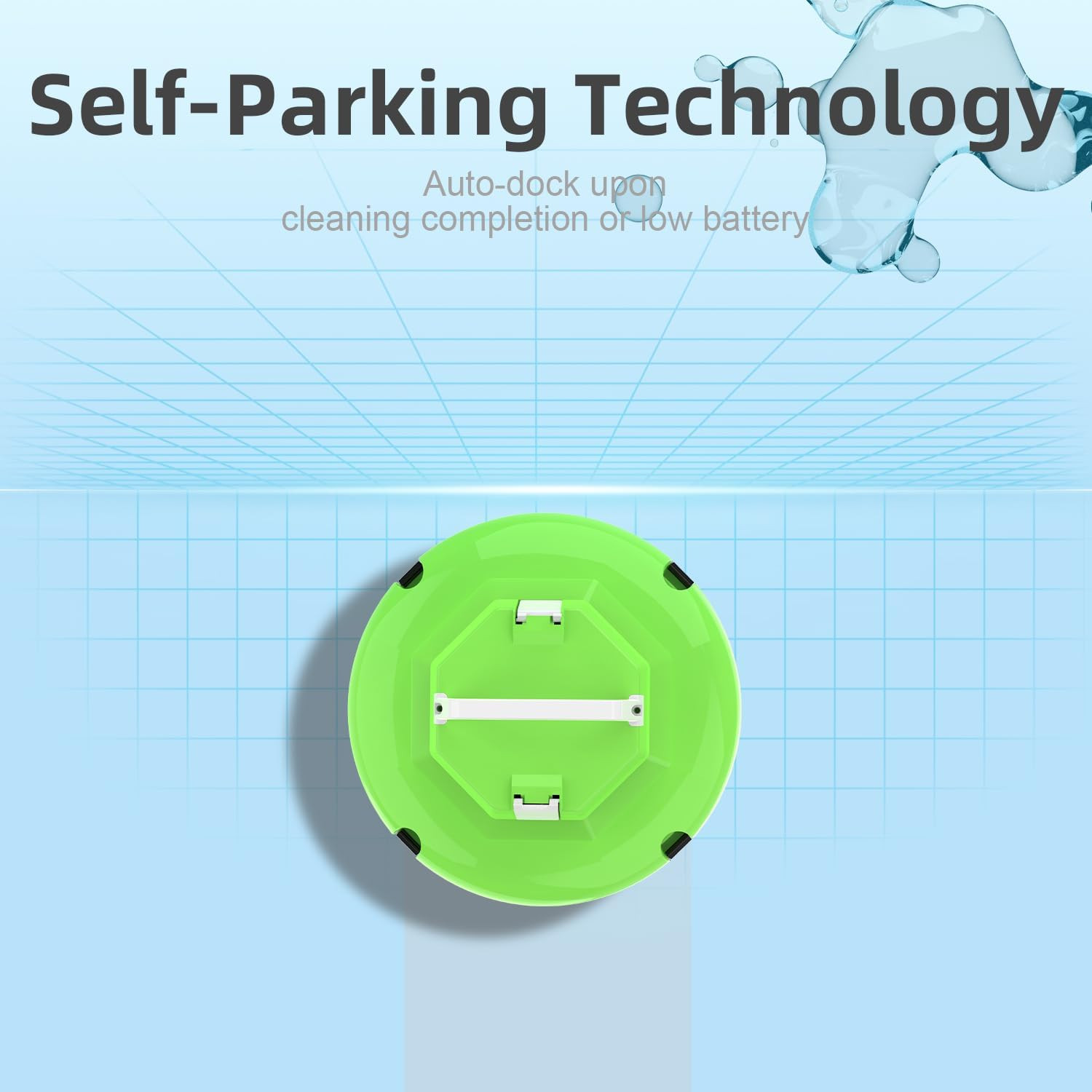 Robot Pool Vacuum for above Ground Pool, Cordless Robotic Pool Cleaner Dual Moto