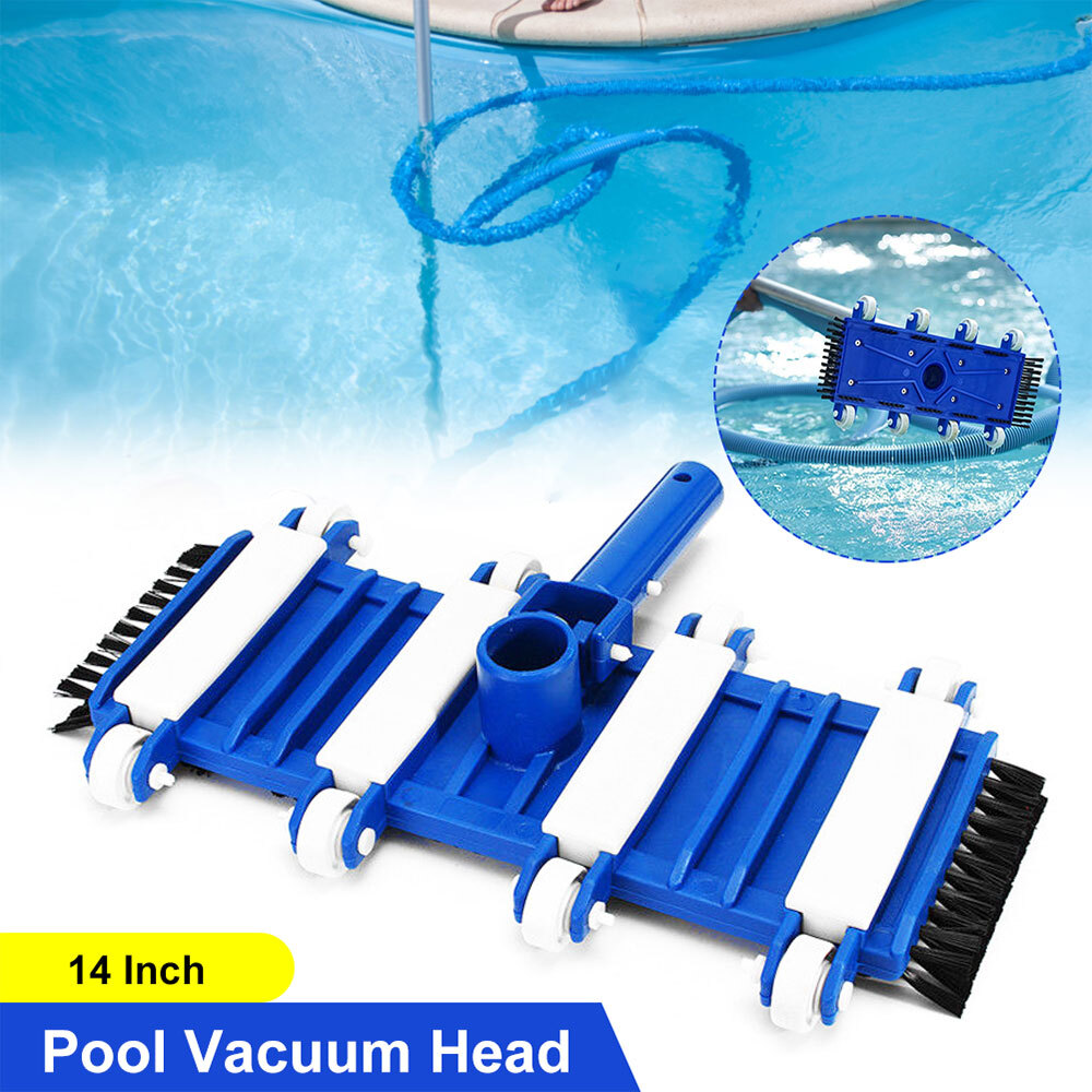 New 14&Prime; in-ground Swimming Pool Vacuum Head with Bottom Brush and Side Brush USA
