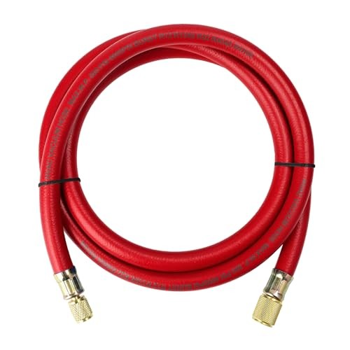 Upgrade Version 3/8&Prime; Diameter HVAC Vacuum Hose,1/4&Prime; to 3/8&Prime; Red 3/8&Prime; to 1/4&Prime;