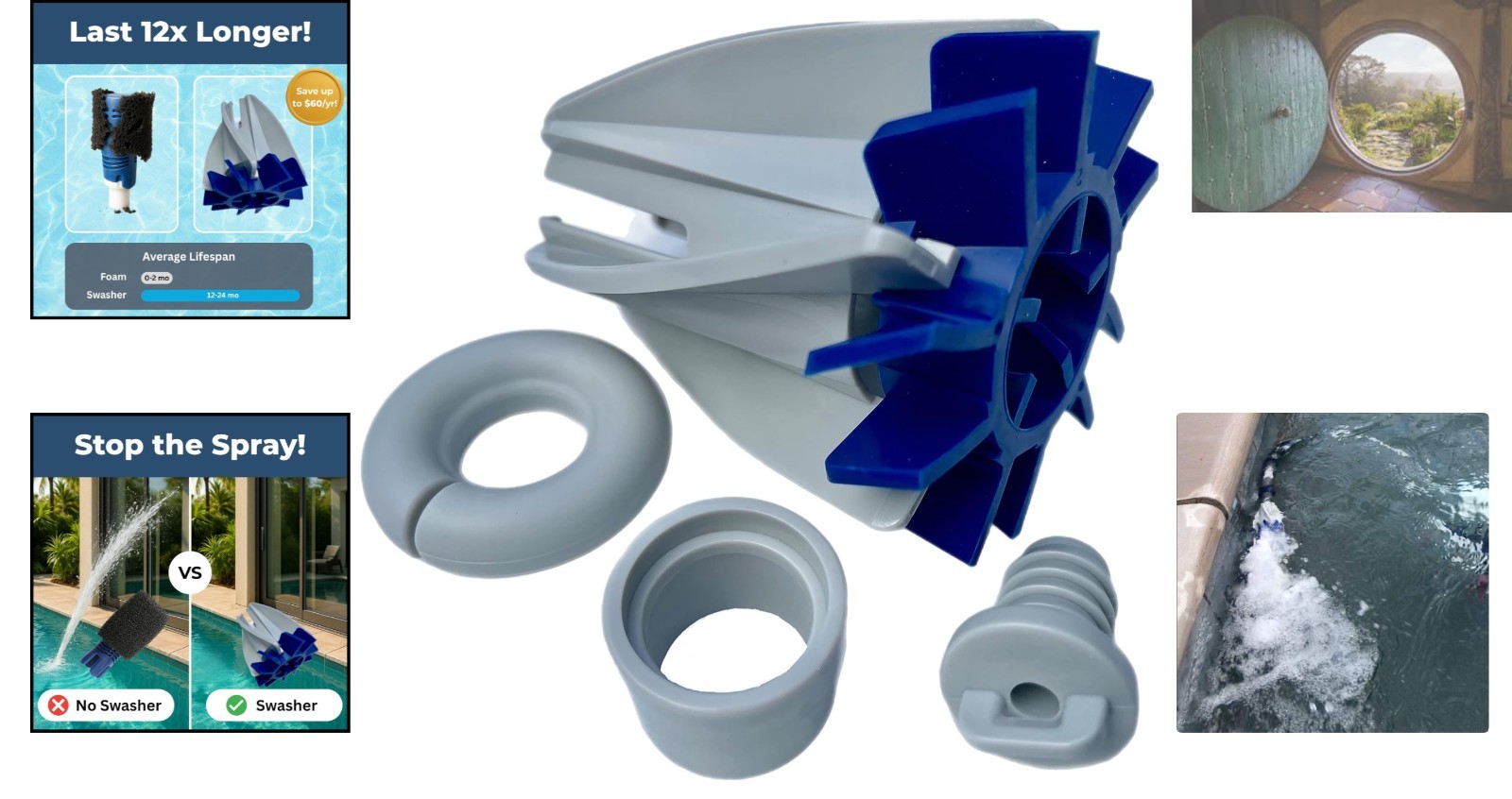 Durable No-Spray Tail Replacement for Polaris 180, 280, 360 – Keep Pools Clean