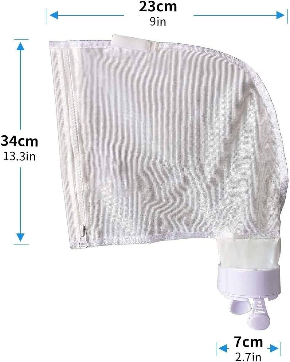 Pool Cleaner Bag HeavyDuty Nylon Mesh Zippered Leaf Replacement for Pool Sweep