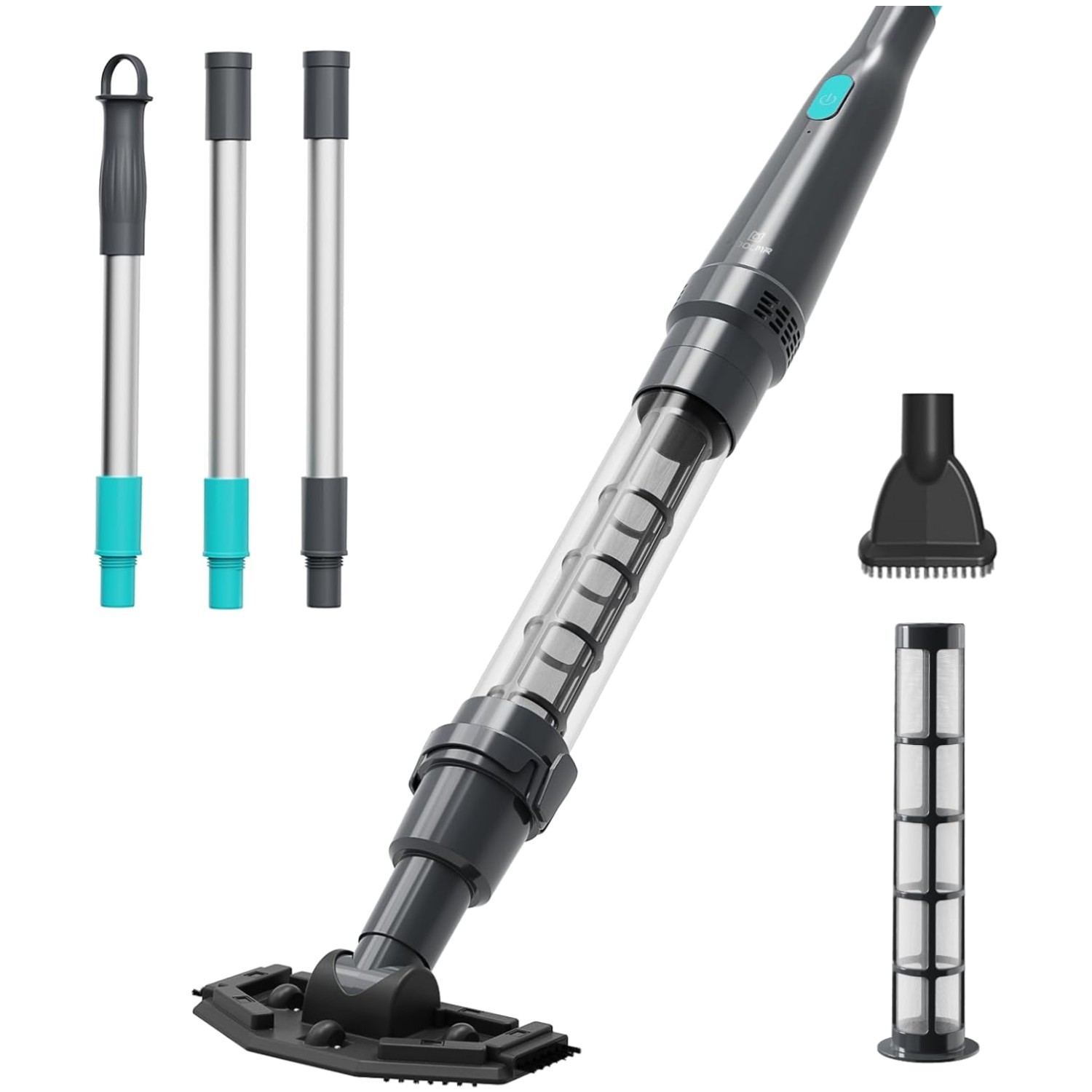 Compact Pool Cleaner with 3 Extension Tubes