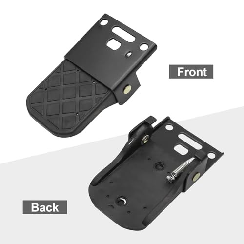 Four Wheeler Foot Pegs Pairs Metal and Non-Slip Tread ATV Foot Rests Kit Black