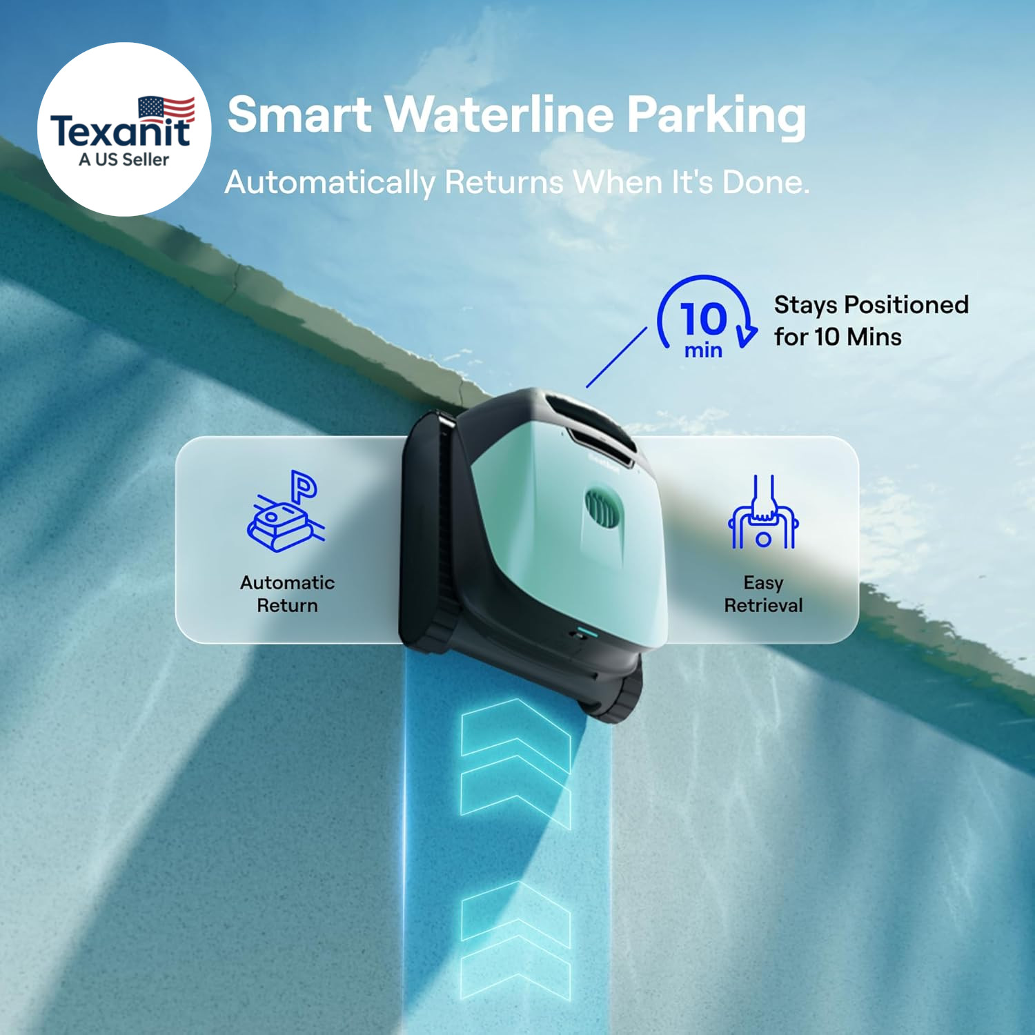 Sora 10 Cordless Pool Vacuum Robot for Inground & above Ground Pools, 6800 GPH S
