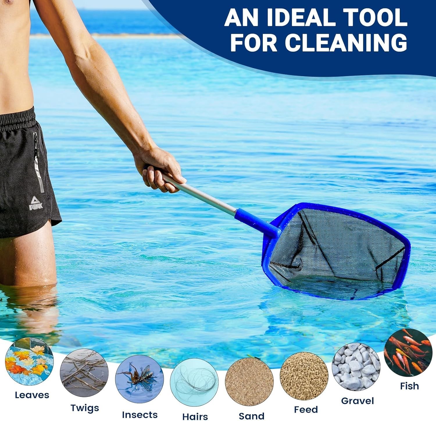 Pool Skimmer Net, Hot Tub Skimmer Spa Net with Pole, 26.3 », Ultra Fine Mesh …