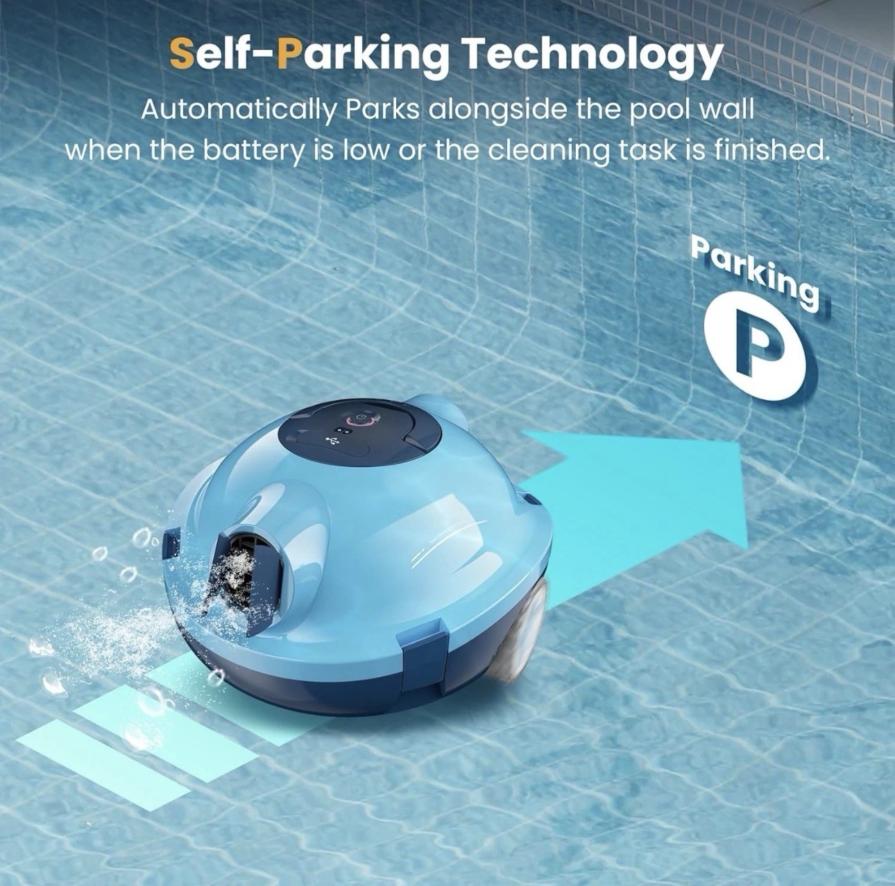 Robotic Pool Cleaner Cordless Handheld Vacuum Leaf Debris Dust Remover