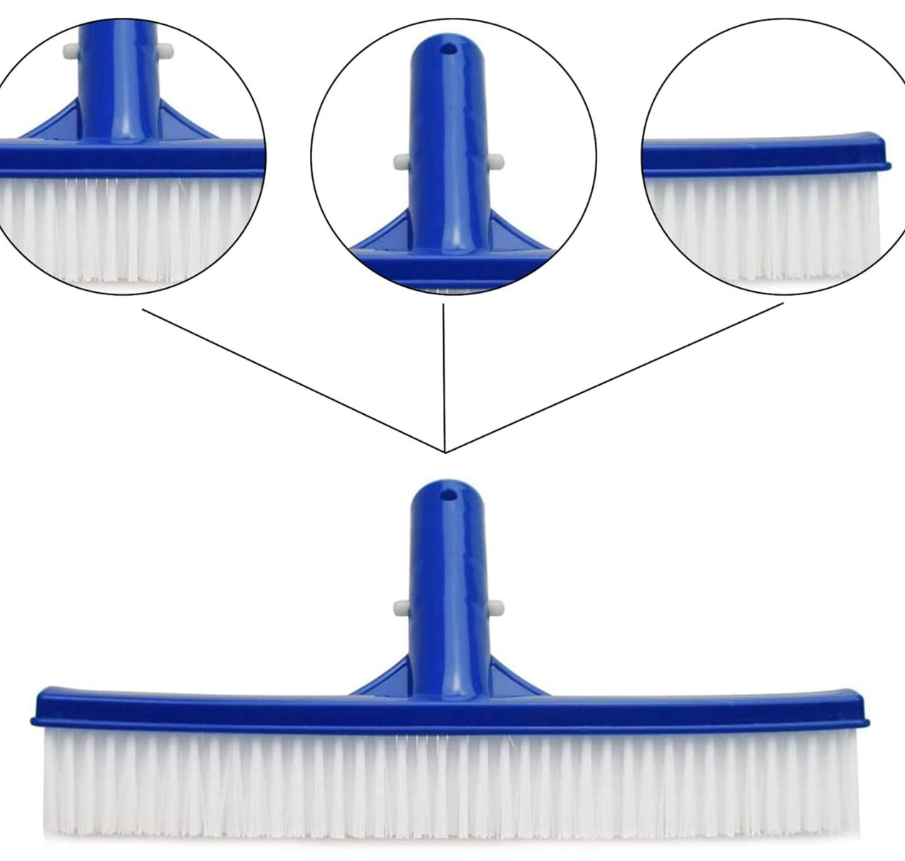 CREPRO Pool Brush, Durable Nylon Brush with Strong Connector 10&Prime; Wide B