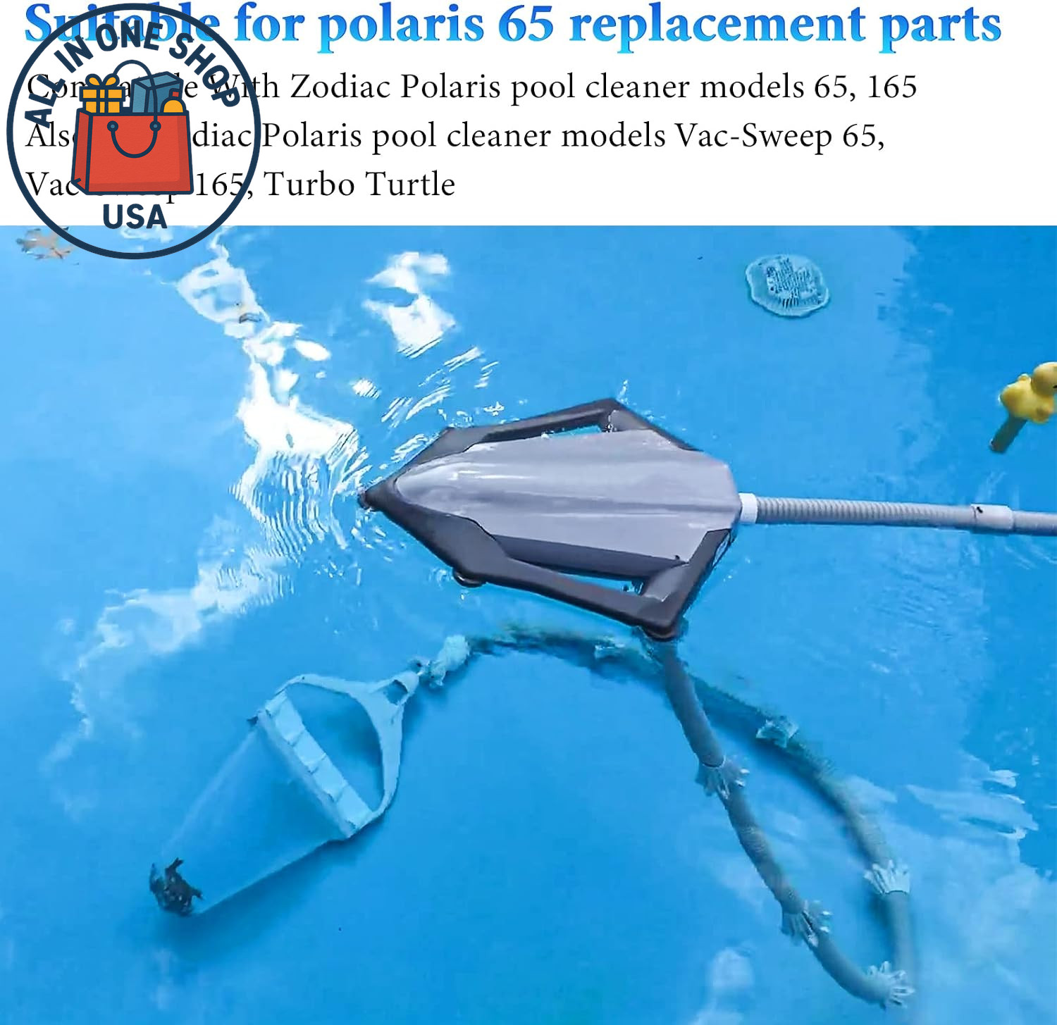 All-Purpose Pool Cleaner Bag 6-206-00 for Zodiac Polaris 165, 65 – 2 Pack