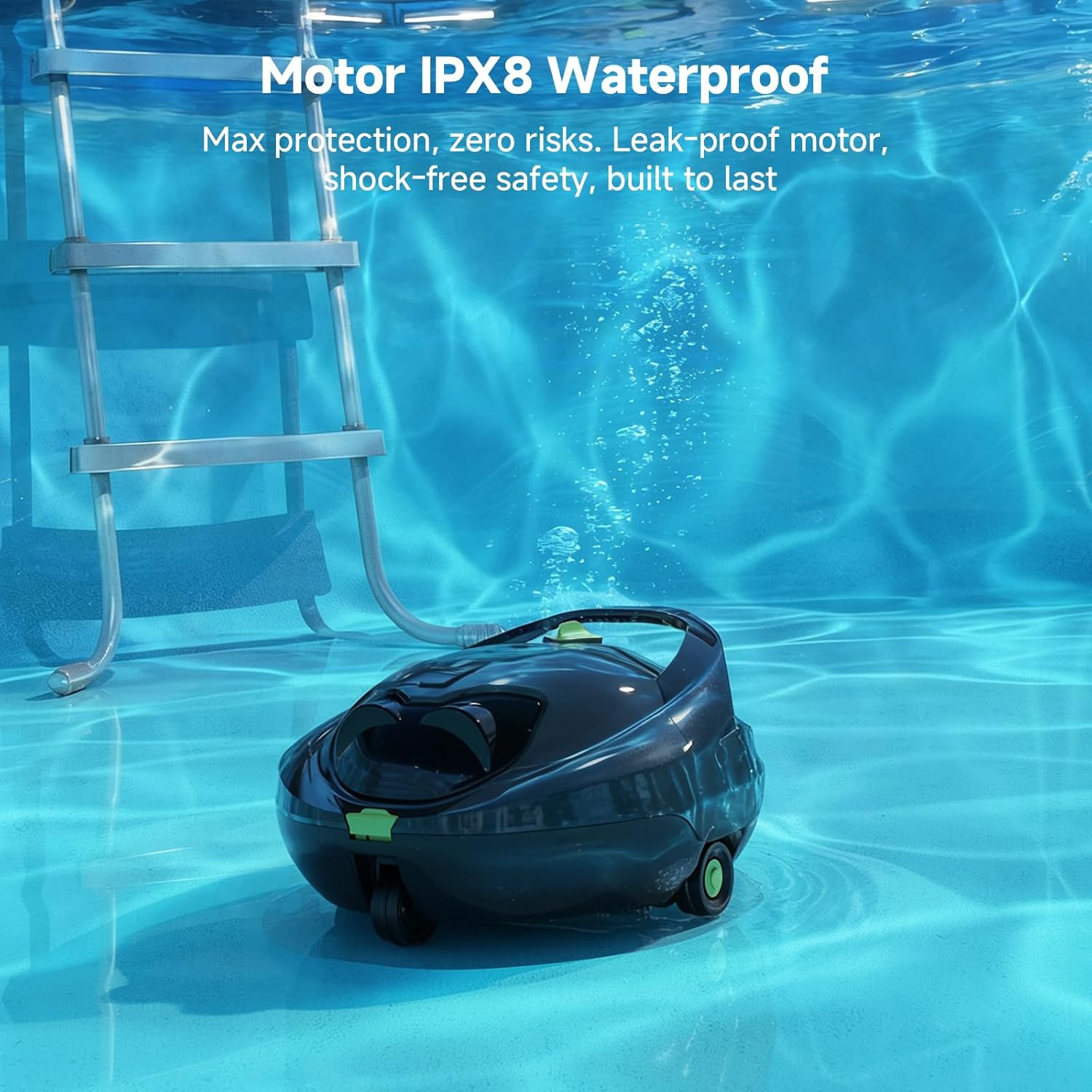 PF1 Cordless Pool Vacuum Robot – 150 Min Runtime, Cleans 1345 Sq Ft