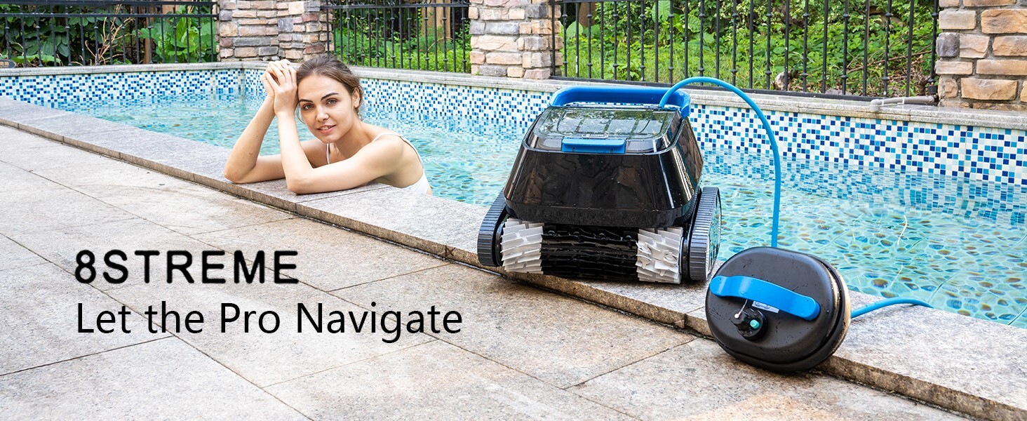 8streme Black Pearl Ultra In-Ground Battery Powered Robotic Pool Vacuum Cleaner