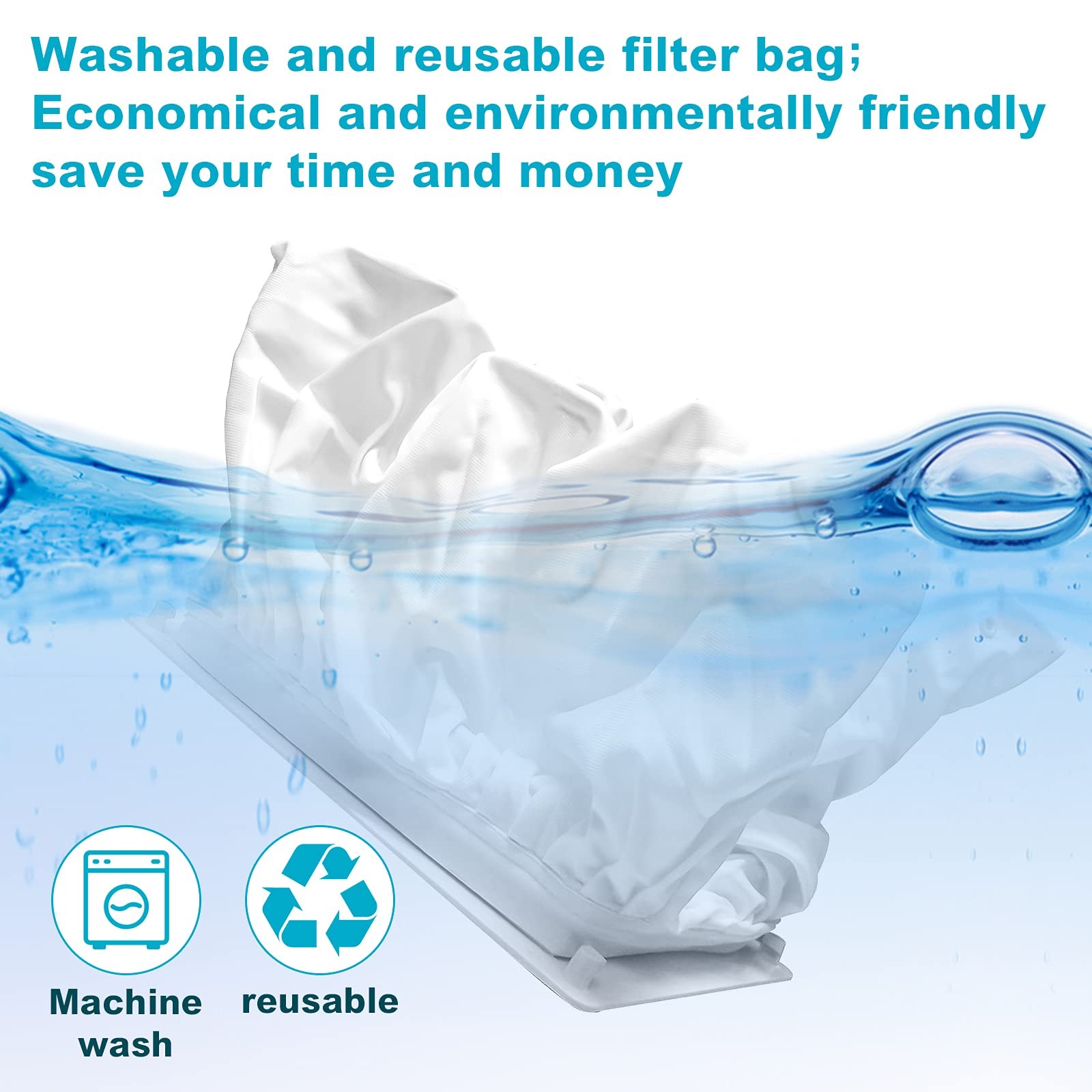 Replacement Dolphin Pool Cleaner Filter Bag for DX3, DX4, M3 70 Micron
