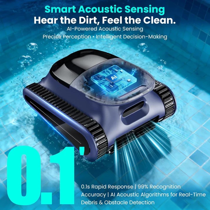 2026 NEW Seauto Cordless Robotic Pool Vacuum Cleaner Wall- Waterline Clean