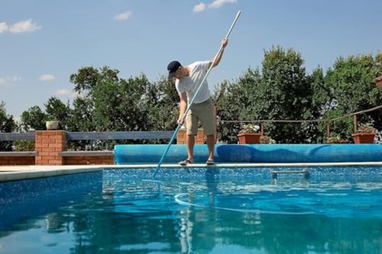 Premium 15 Foot Telescopic Swimming Pool Pole, Adjustable 3 Piece 15FT