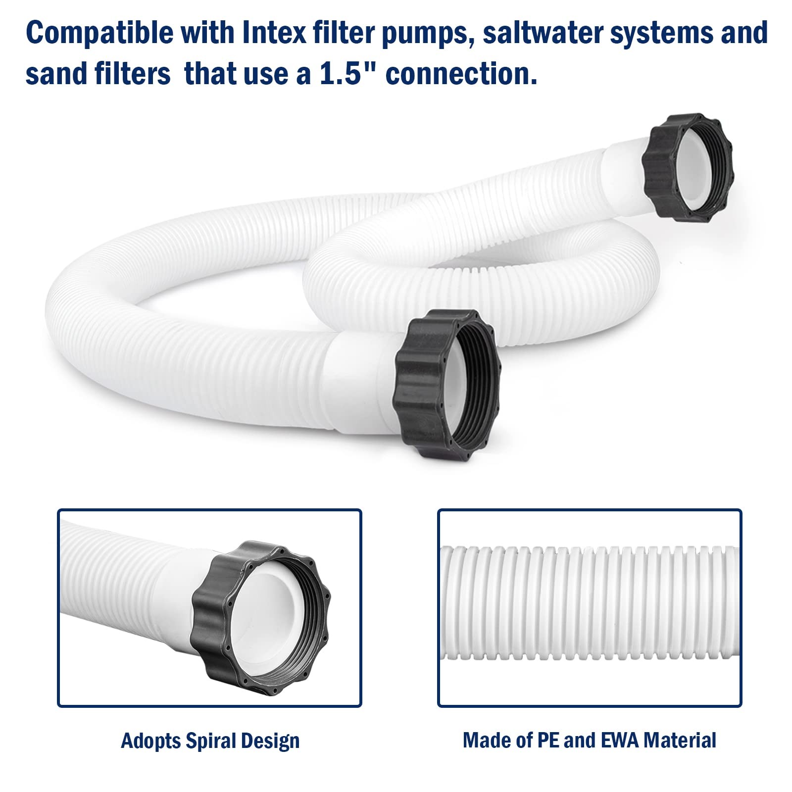 Alocs 1.5 Hose For Intex – Hoses For Above Ground Pools 1.5