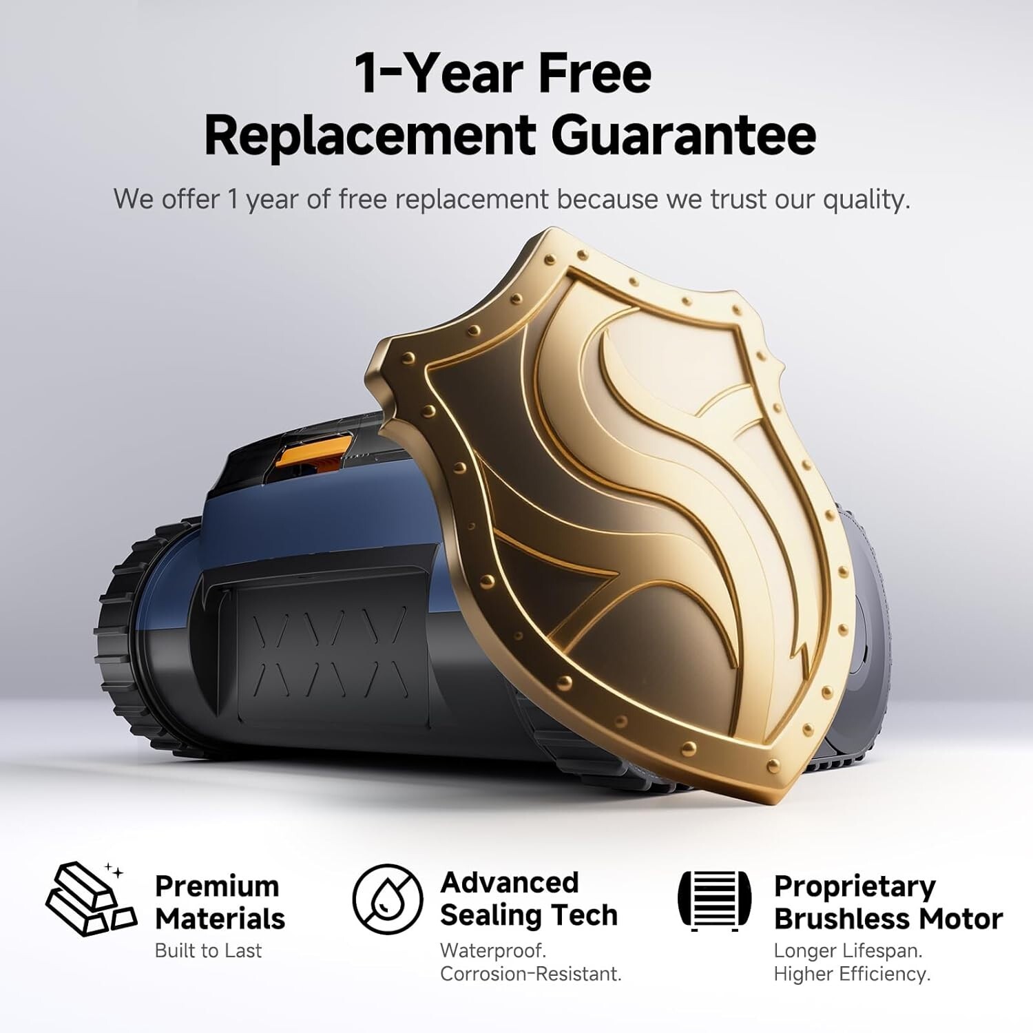 2025 Smart Navigation Pool Cleaner Wall and Waterline Cleaning Vacuum 2150 Sq.ft