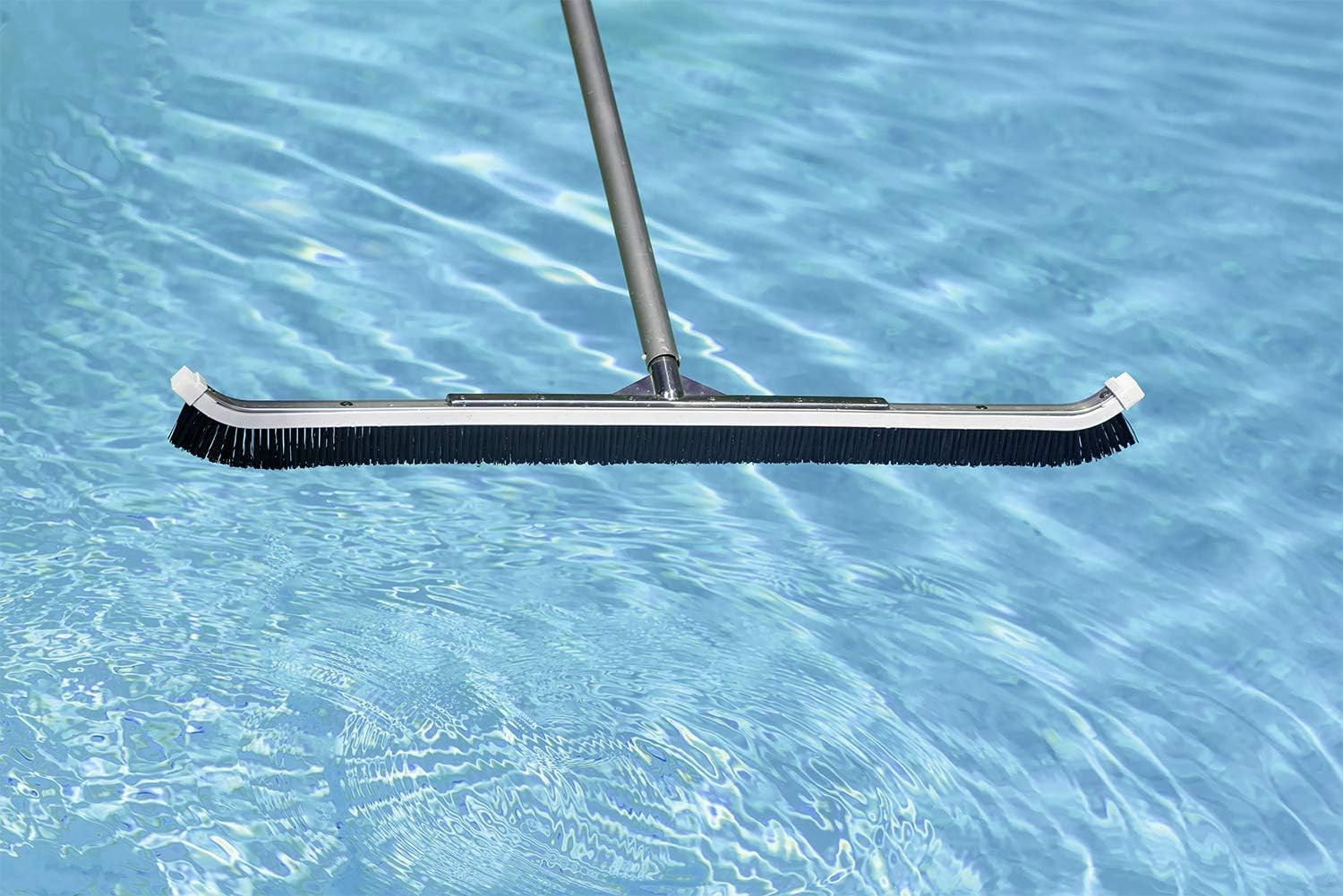 36-Inch Extra-Wide Commercial Swimming Pool Wall Brush, Heavy-Duty Aluminum Back