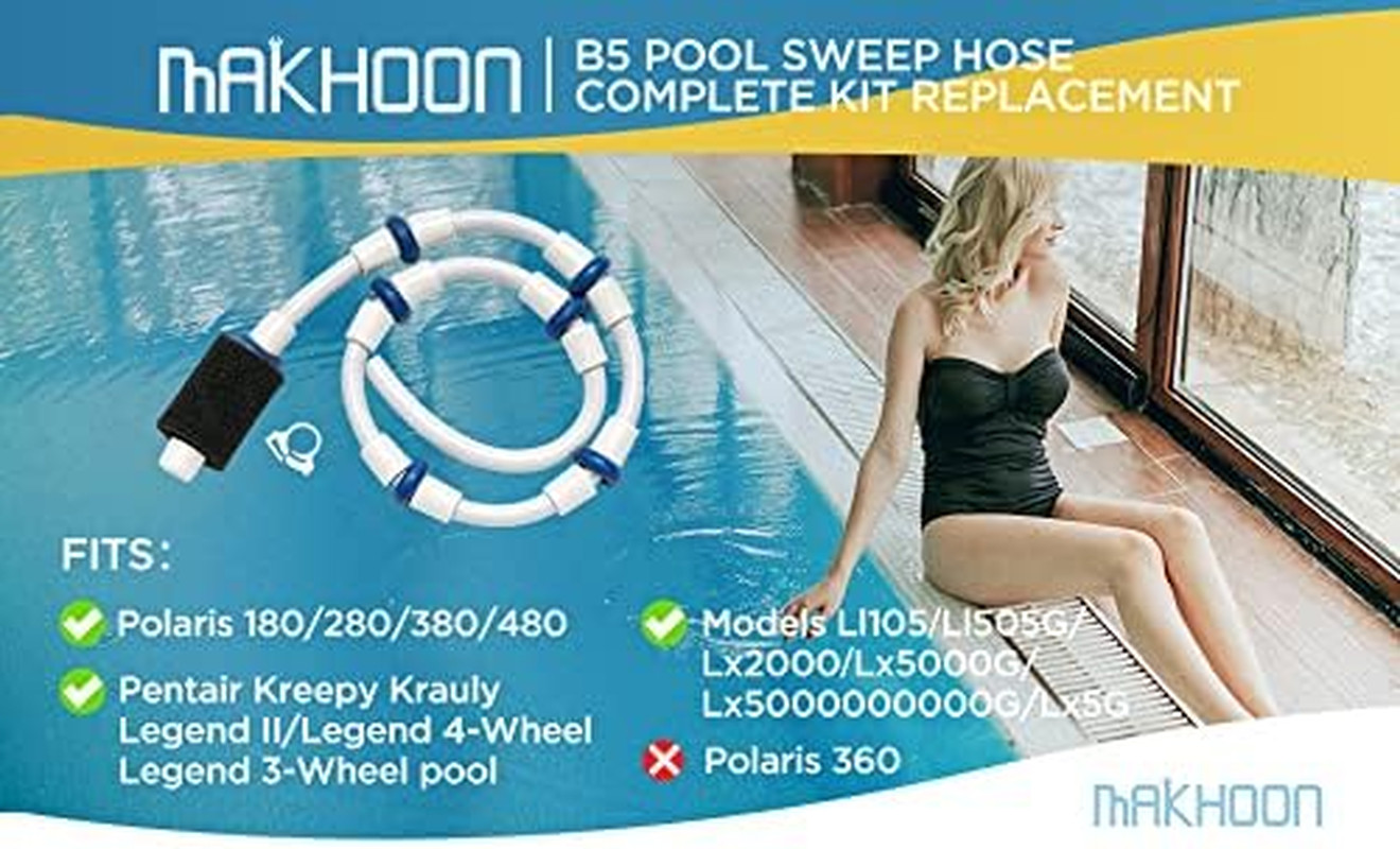 Automatic Pool Cleaner Sweep Hose Complete B5 Replacement Compatible with Polari