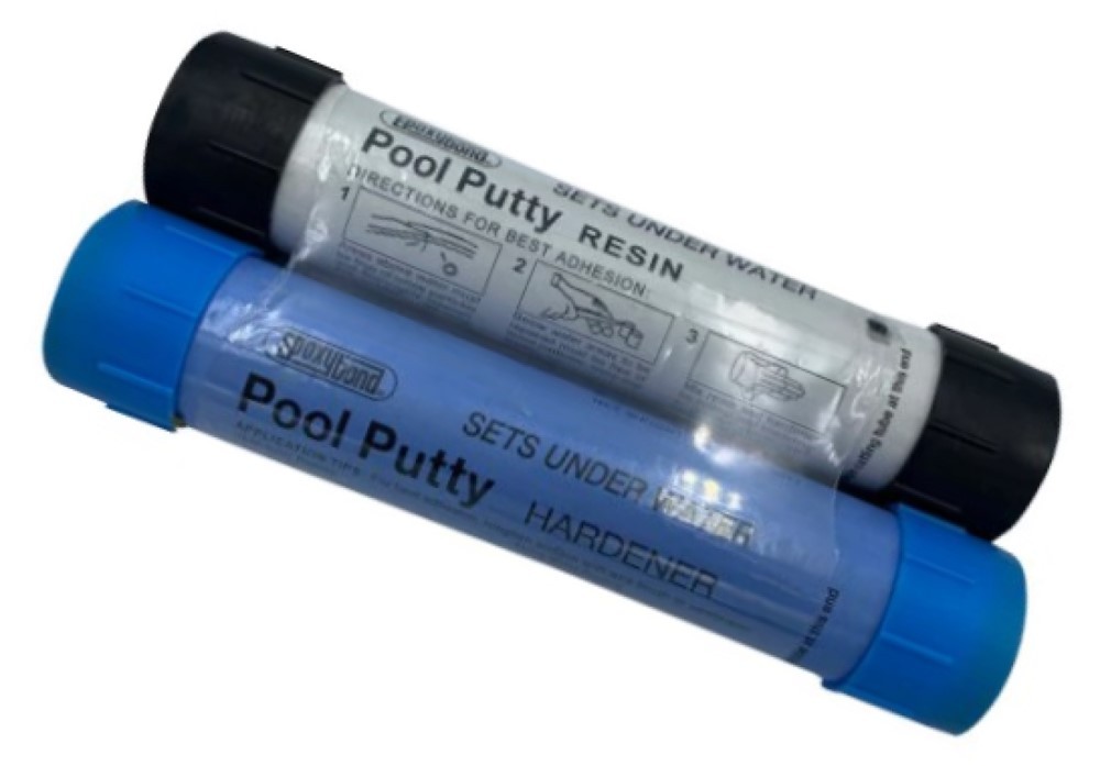 Atlas Minerals 530317 2-Part Pool Putty Black 14 oz