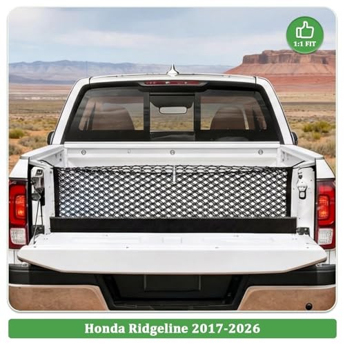 3-Layer Cargo Net Zipper Bag Truck Bed Net for for Honda Ridgeline 2017-2026