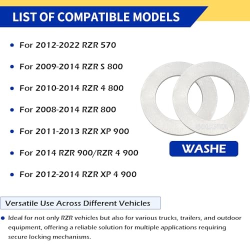 2PCS Hood Latch Toggles with Grommets and Washers Kit for Polaris RZR 570 RZR