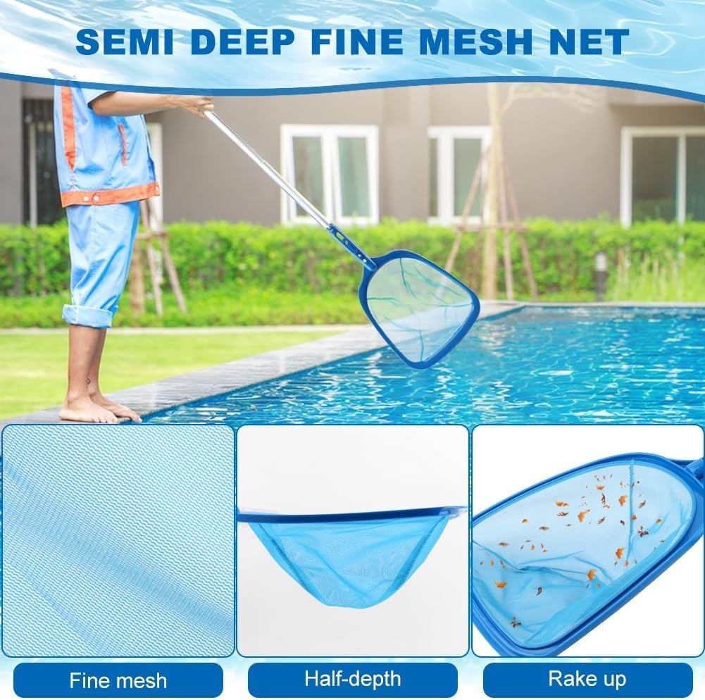 Pool Cleaning Kit: Jet Vacuum, Brush, Skimmer Net & 47-61&Prime; Pole