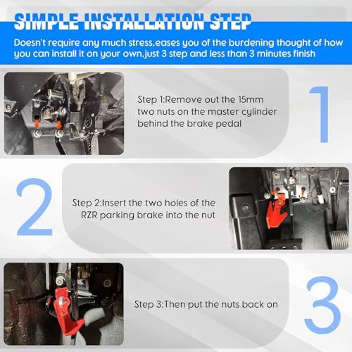 Spring Parking Brake RZR Parking Brake Kit Adjustment Brake Pedal Lock