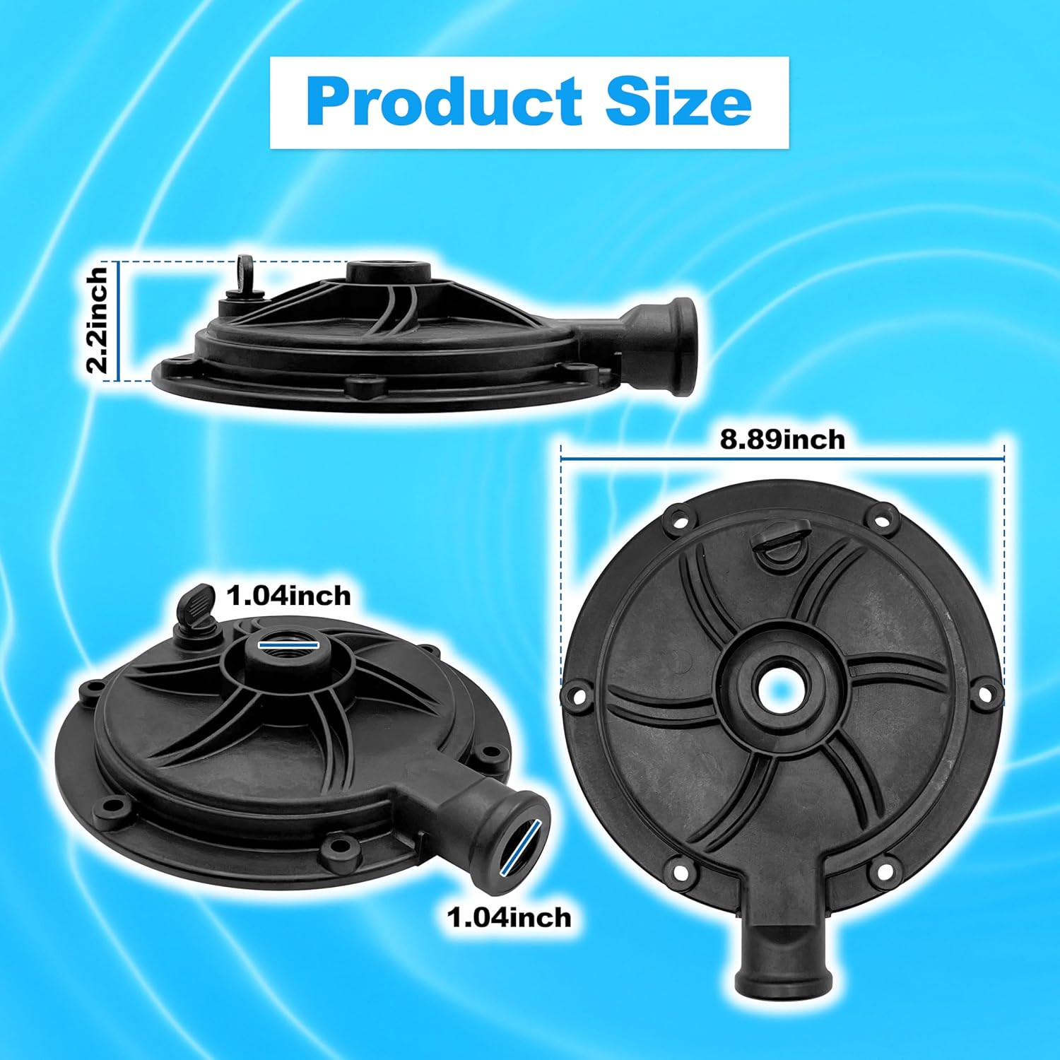 Polaris PB4-60 Booster Pump Replacement Volute – Black, Newest Version