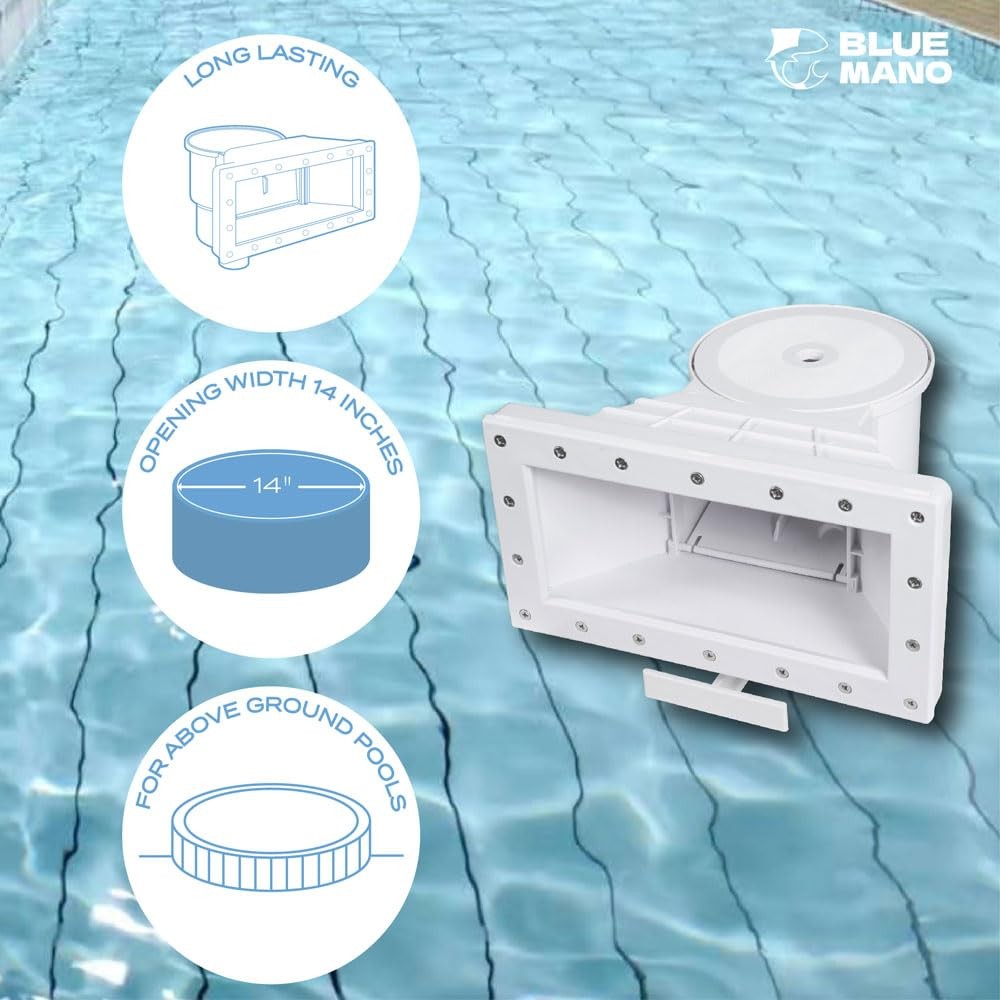 Wide Mouth Above Ground Pool Skimmer Complete Kit, Replacement for SP1091WM D…