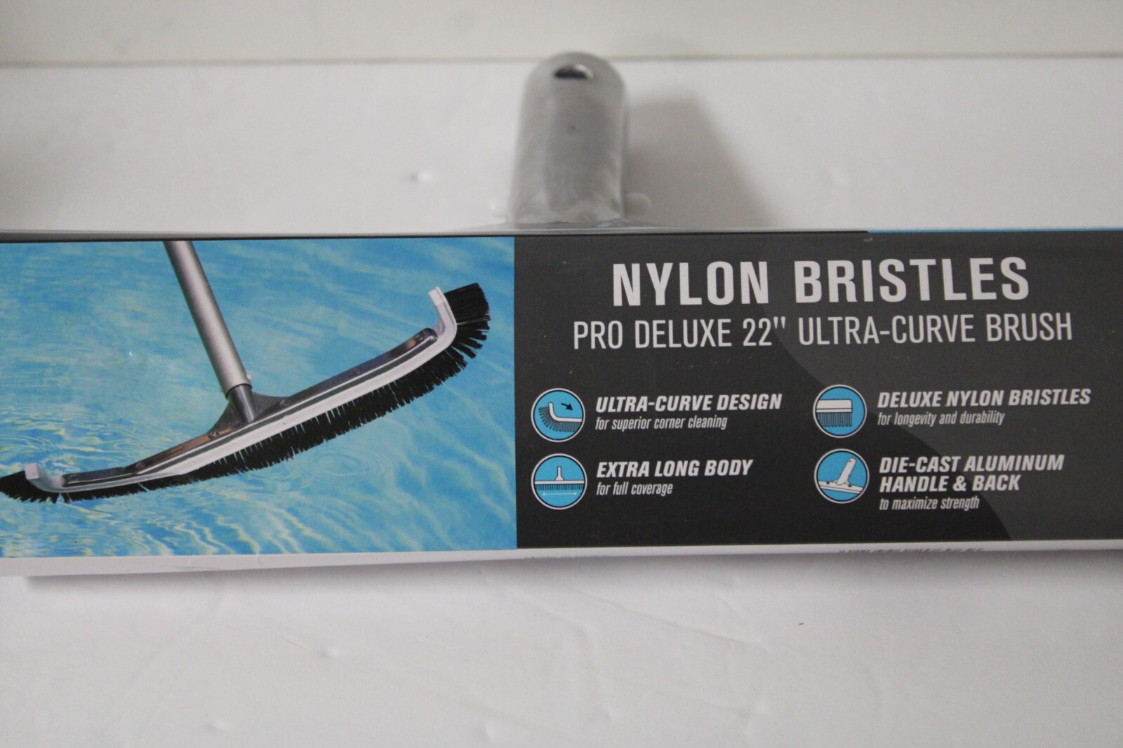 Pool Spa Pro Deluxe 22 Inch Ultra-Curve Swimming Pool and Spa Cleaning Brush