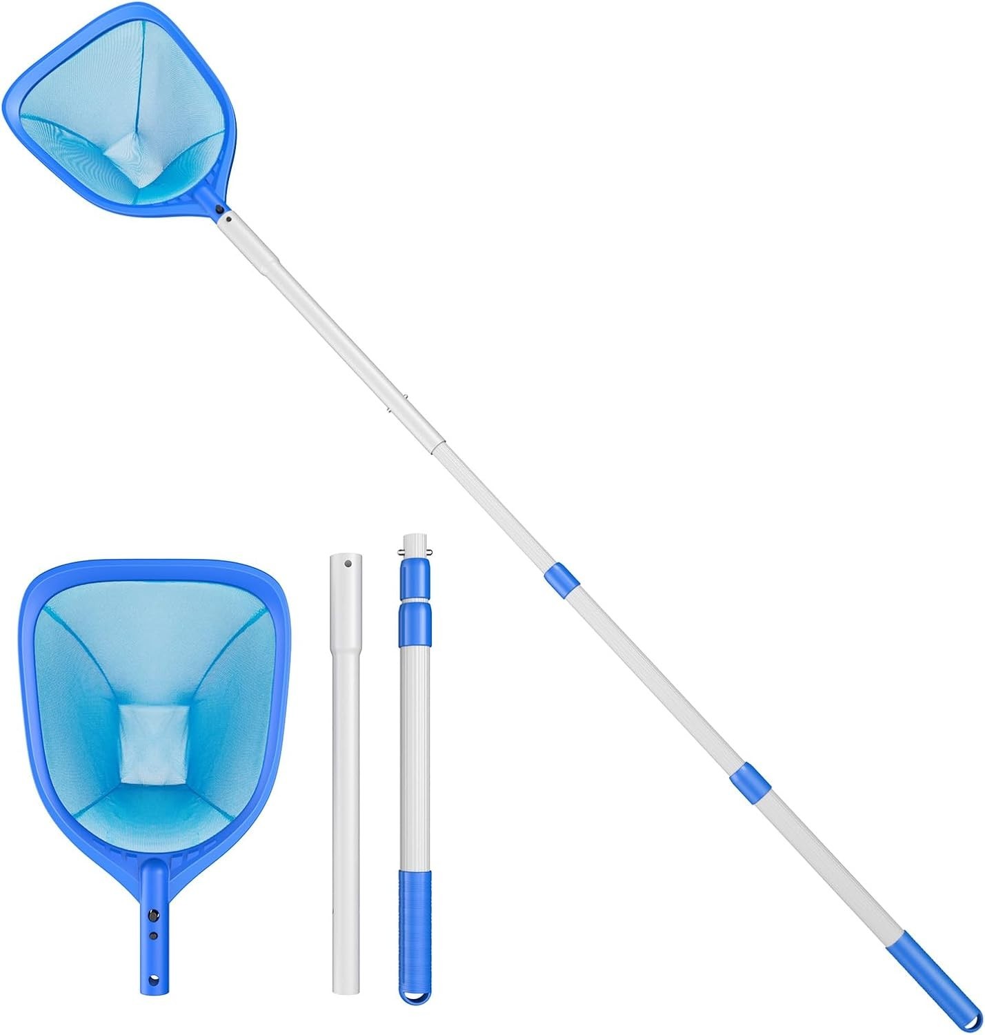 67.7 Inch Pool Skimmer Net with Adjustable Aluminum Pole for Effortless Cleaning